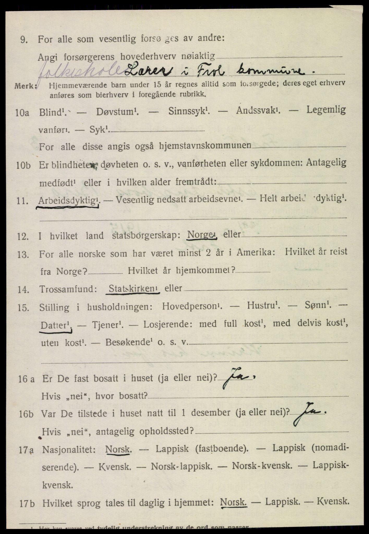 SAT, 1920 census for Frol, 1920, p. 2998