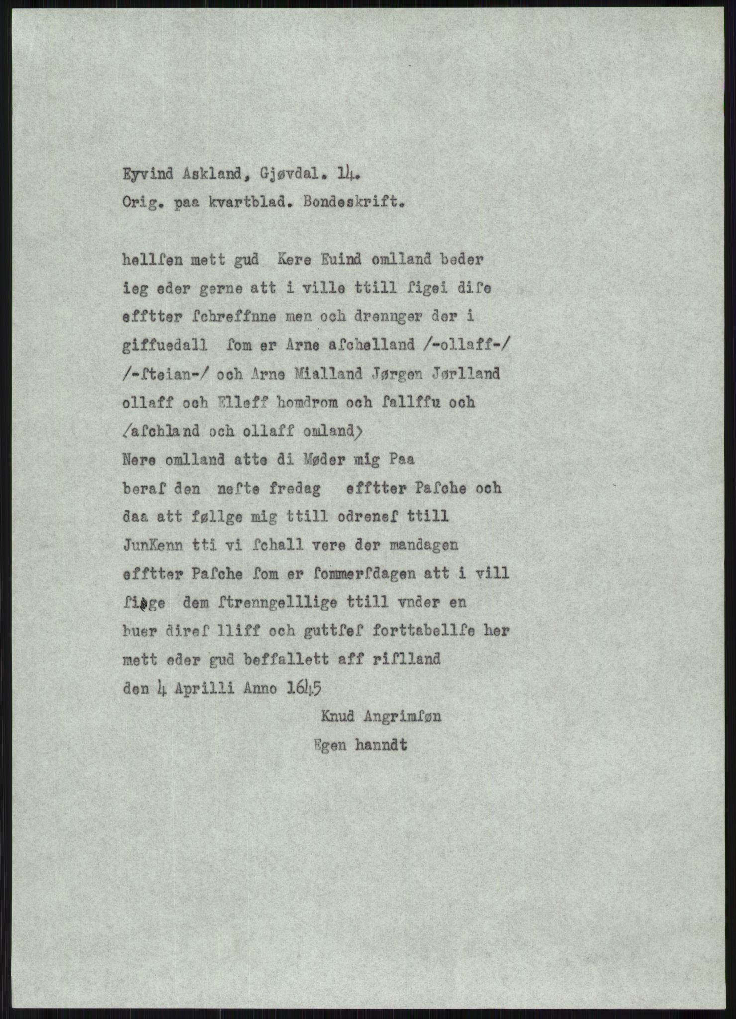 Samlinger til kildeutgivelse, Diplomavskriftsamlingen, AV/RA-EA-4053/H/Ha, p. 264