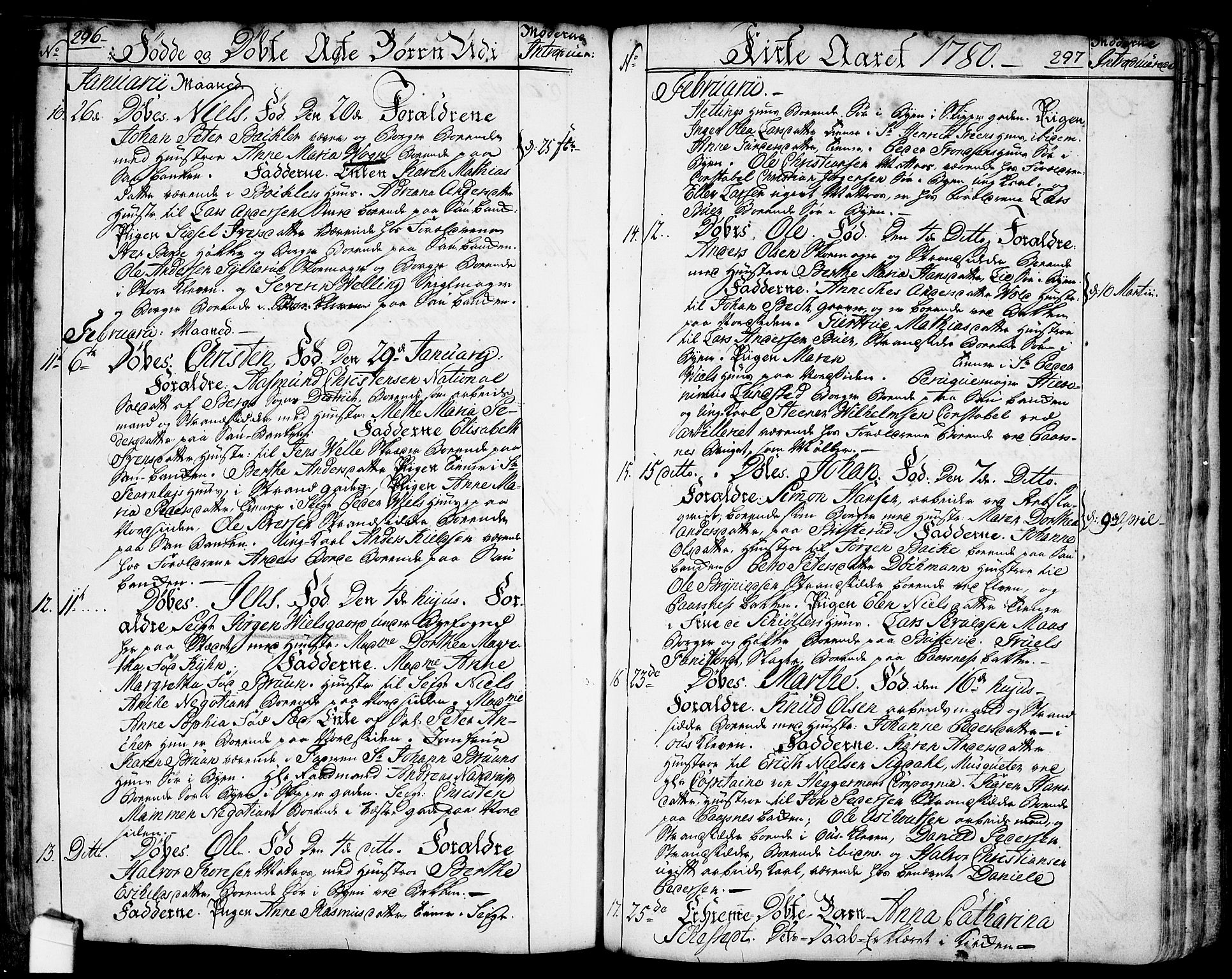 Halden prestekontor Kirkebøker, SAO/A-10909/F/Fa/L0001: Parish register (official) no. I 1, 1758-1791, p. 296-297