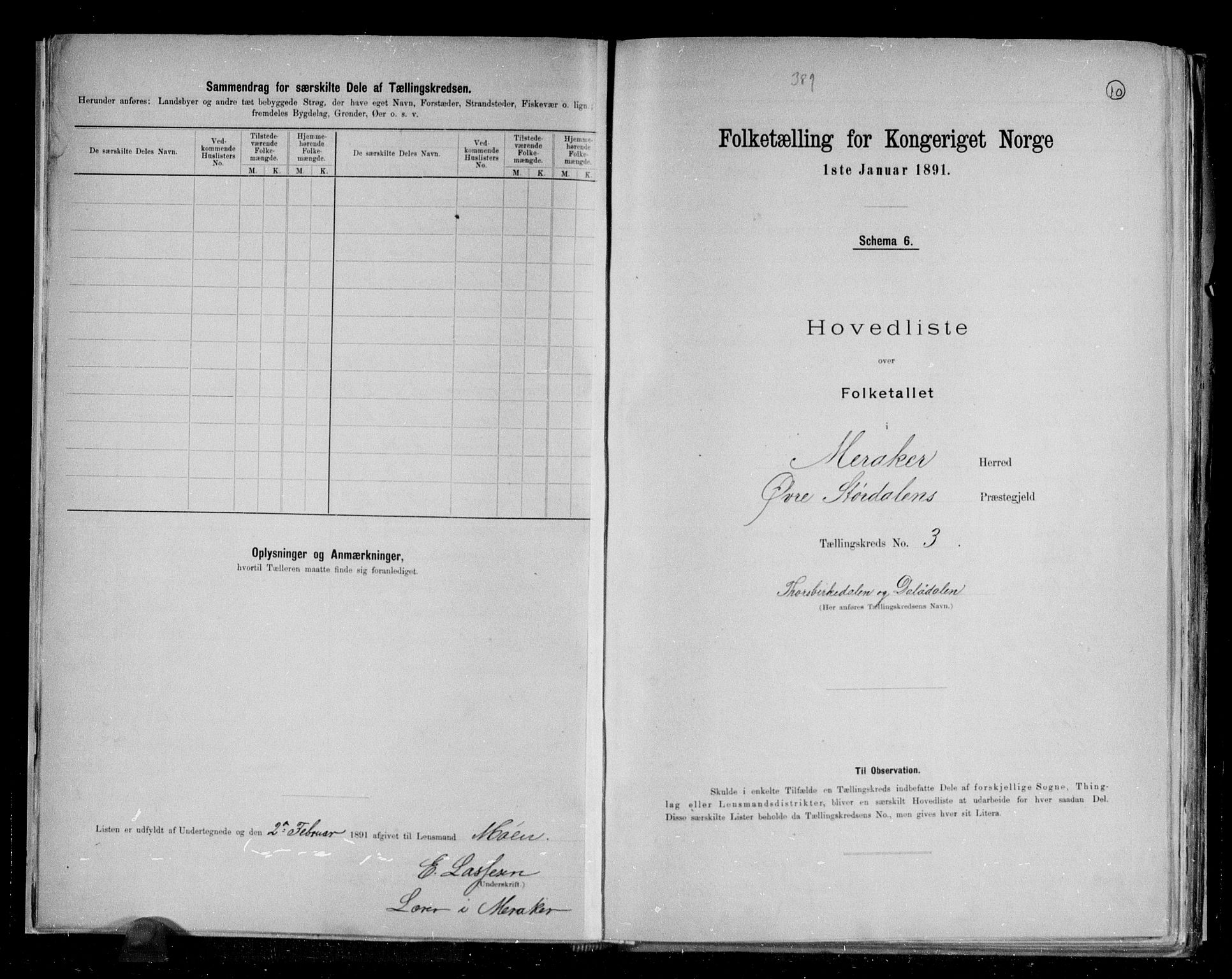 RA, 1891 census for 1711 Meråker, 1891, p. 11