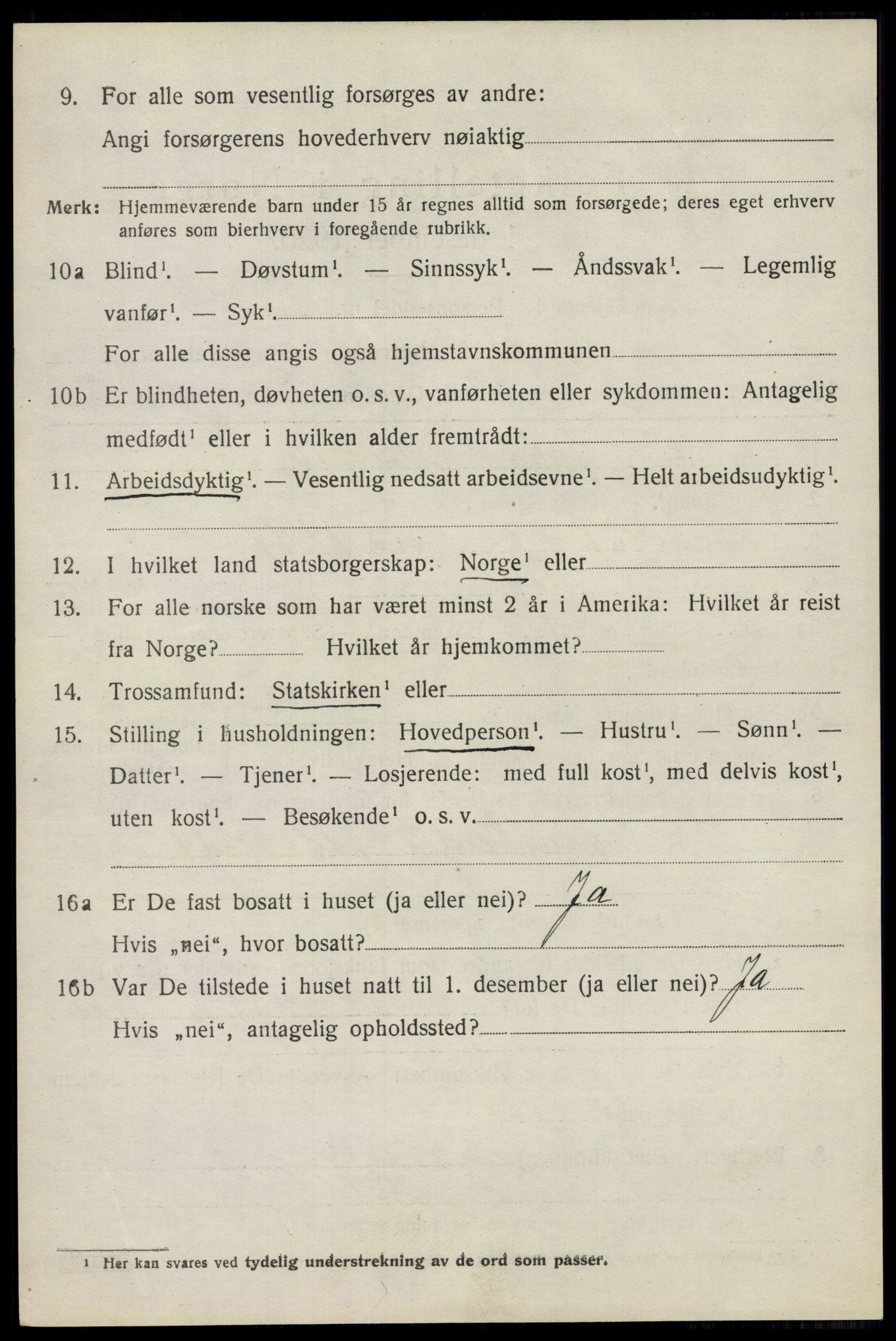 SAO, 1920 census for Moss land district, 1920, p. 2500