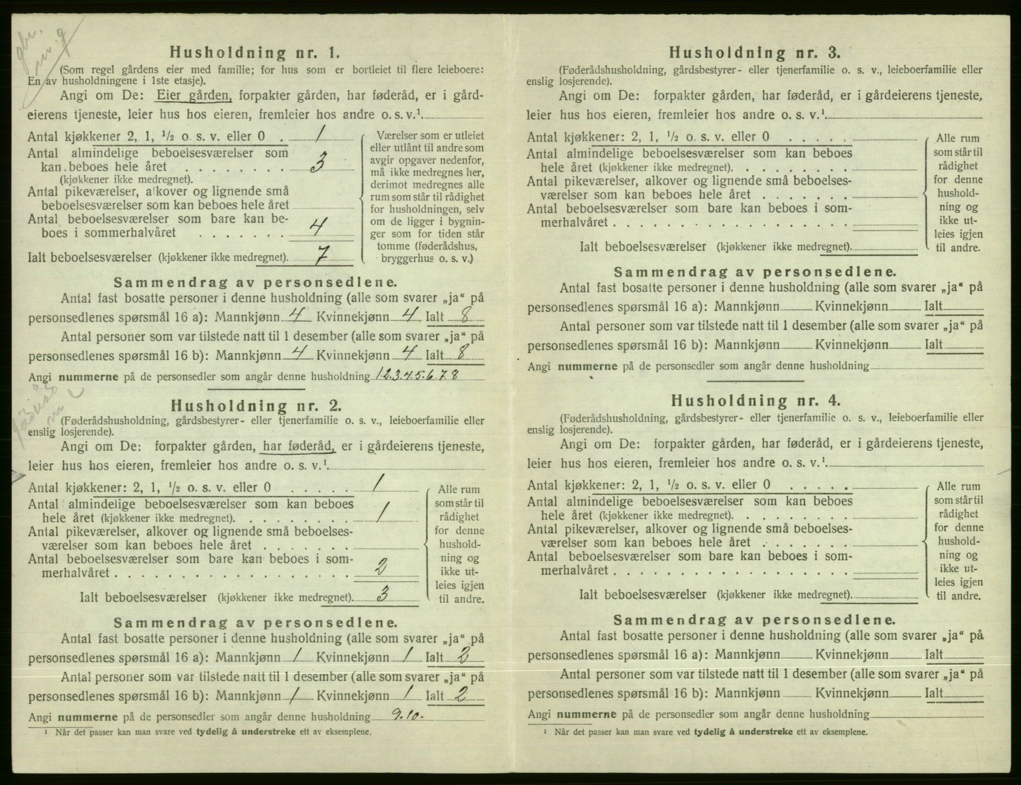 SAB, 1920 census for Voss, 1920, p. 2700