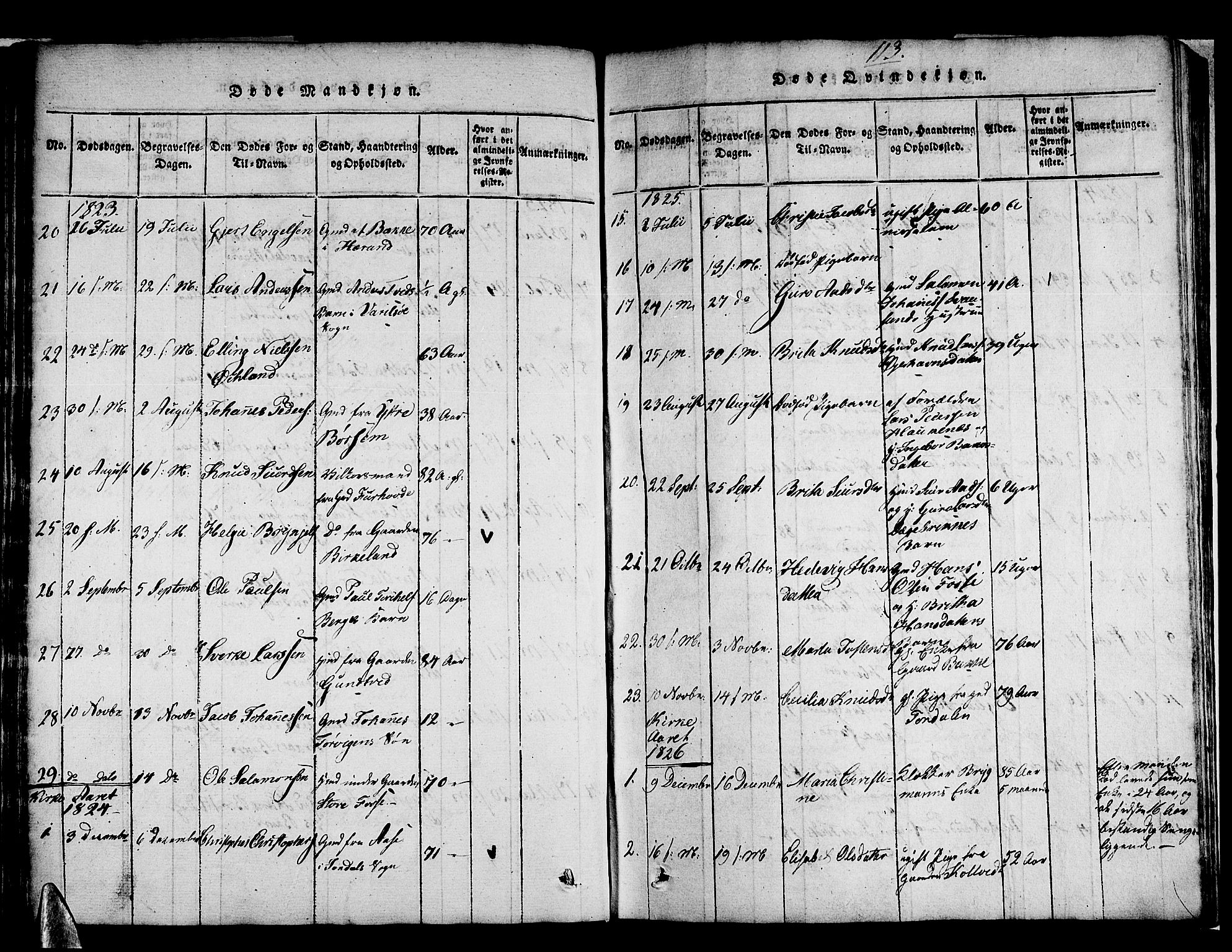 Strandebarm sokneprestembete, SAB/A-78401/H/Haa: Parish register (official) no. A 5, 1816-1826, p. 113