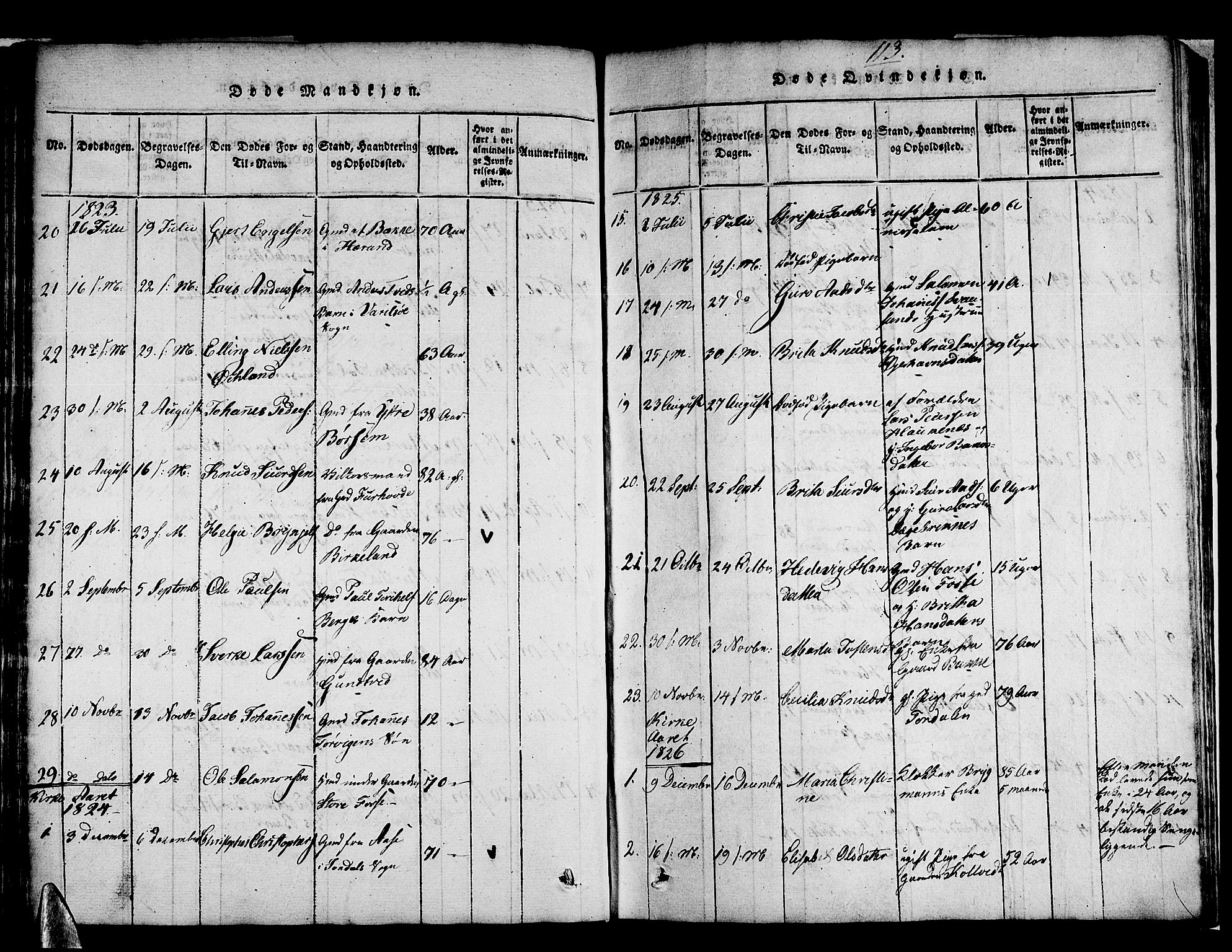 Strandebarm sokneprestembete, AV/SAB-A-78401/H/Haa: Parish register (official) no. A 5, 1816-1826, p. 113