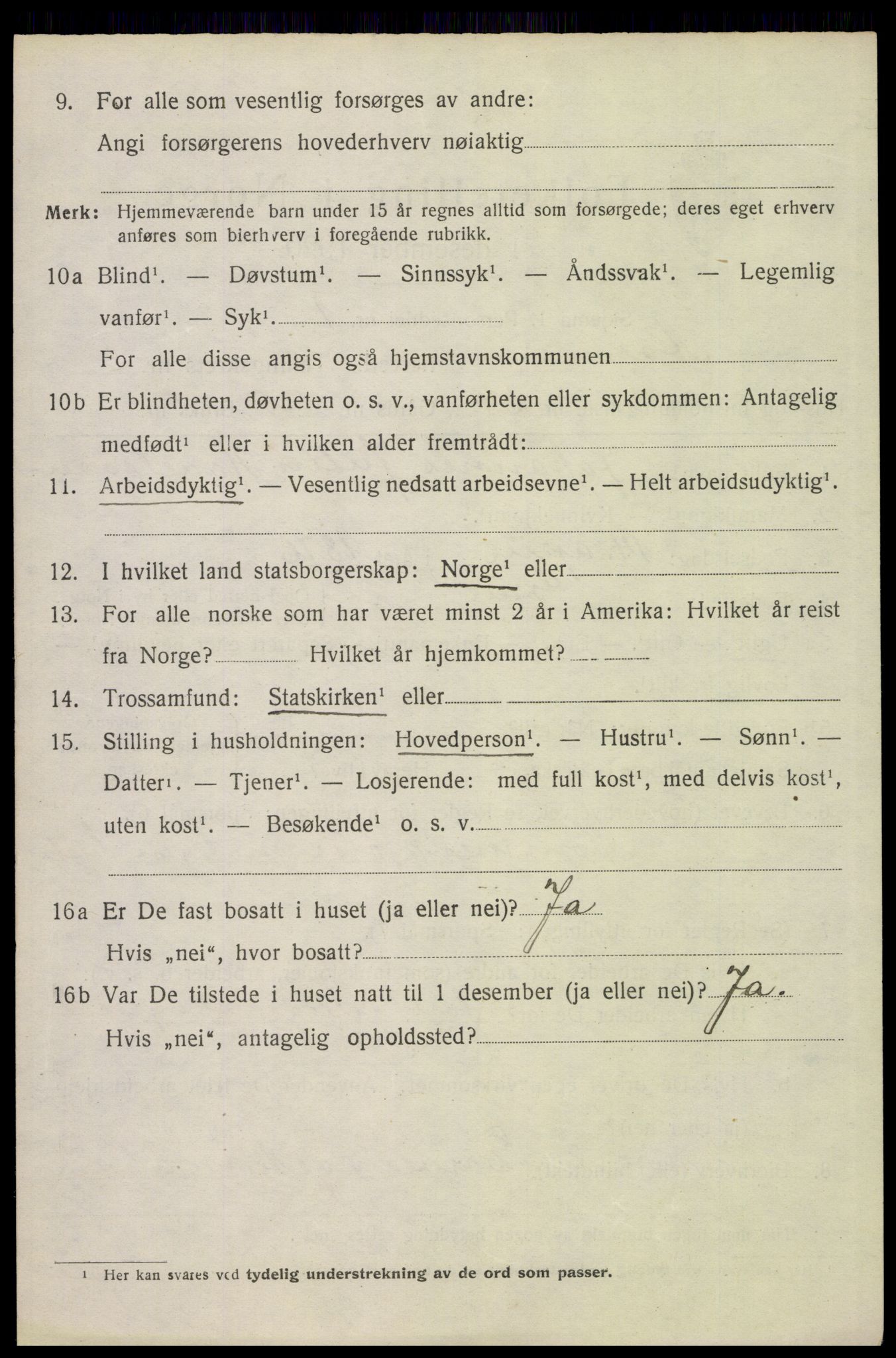 SAH, 1920 census for Åsnes, 1920, p. 2865