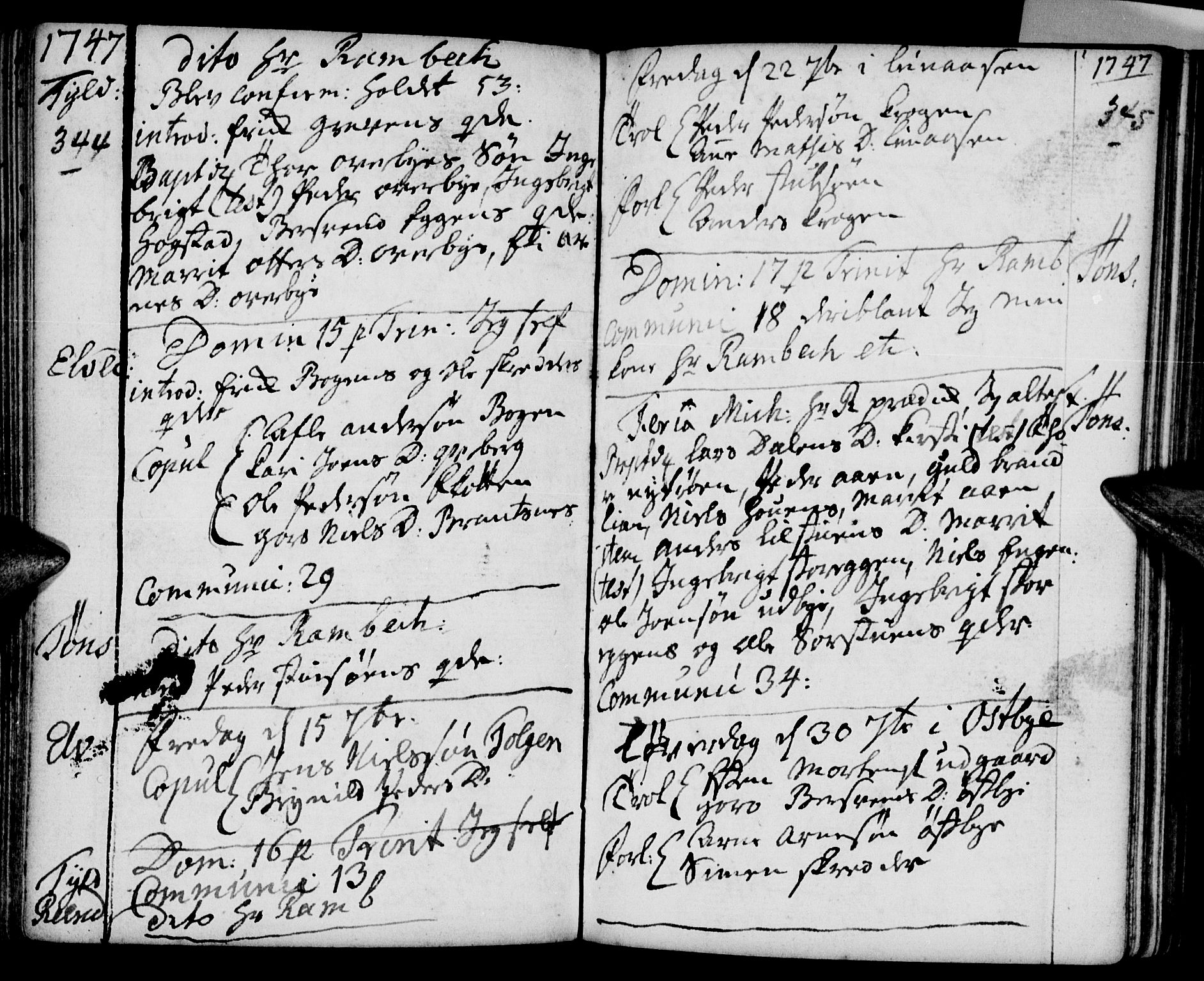 Tynset prestekontor, SAH/PREST-058/H/Ha/Haa/L0002: Parish register (official) no. 2, 1737-1767, p. 344-345