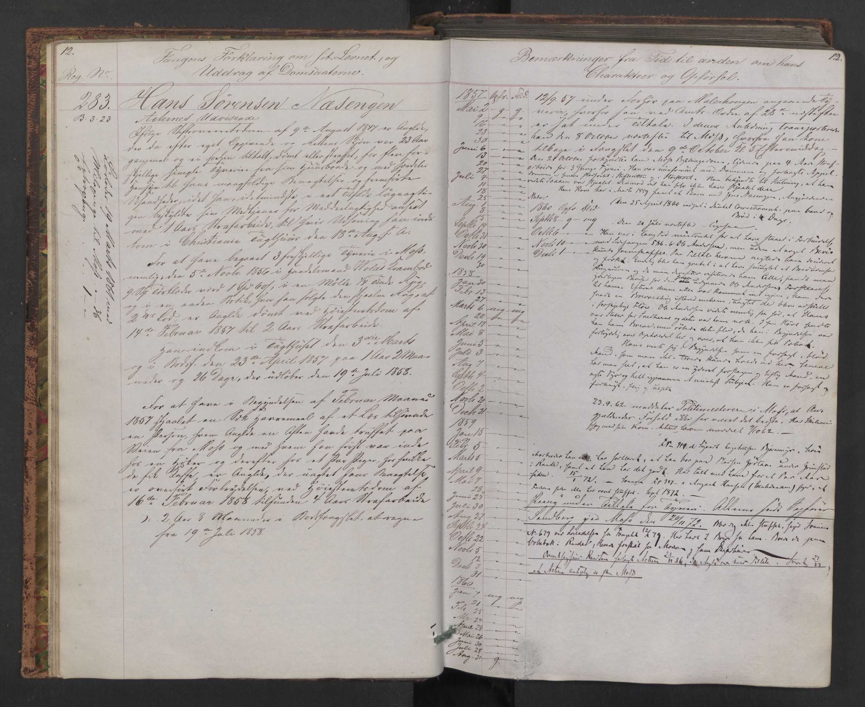 Botsfengslet, AV/RA-S-1539/D/Db/Dbb/L0005: 272b - 613b, 1857-1858, p. 12