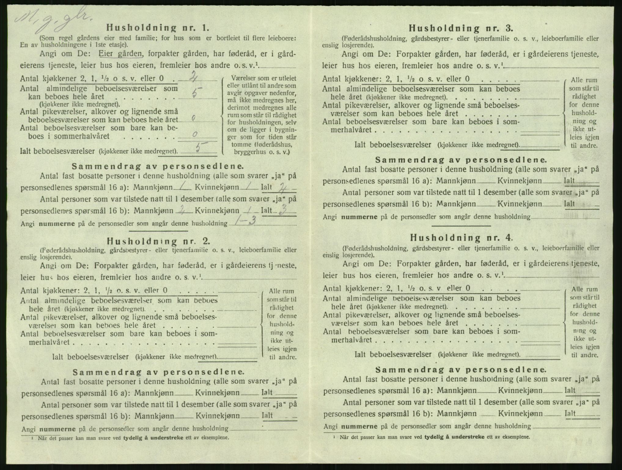 SAK, 1920 census for Øyestad, 1920, p. 1853