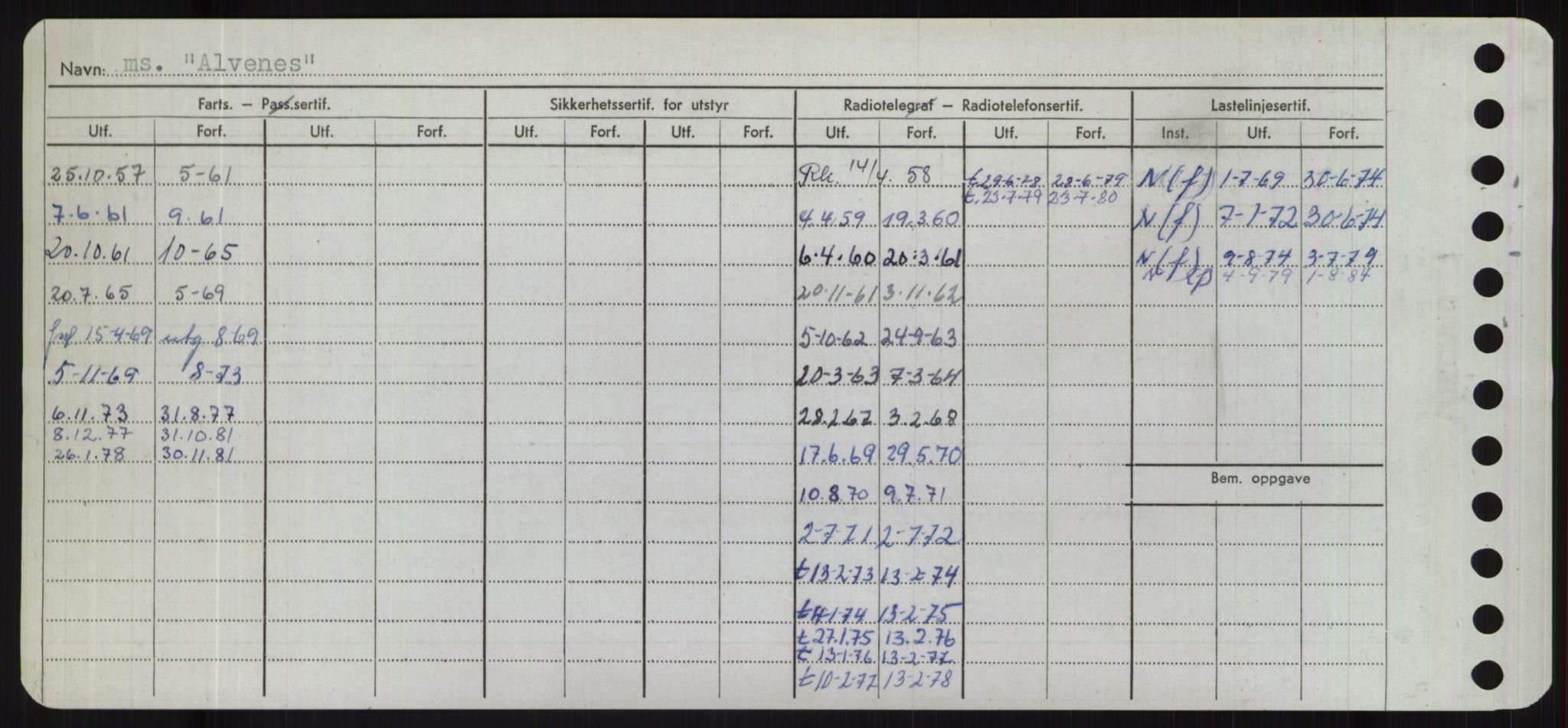 Sjøfartsdirektoratet med forløpere, Skipsmålingen, RA/S-1627/H/Hd/L0001: Fartøy, A-Anv, p. 444