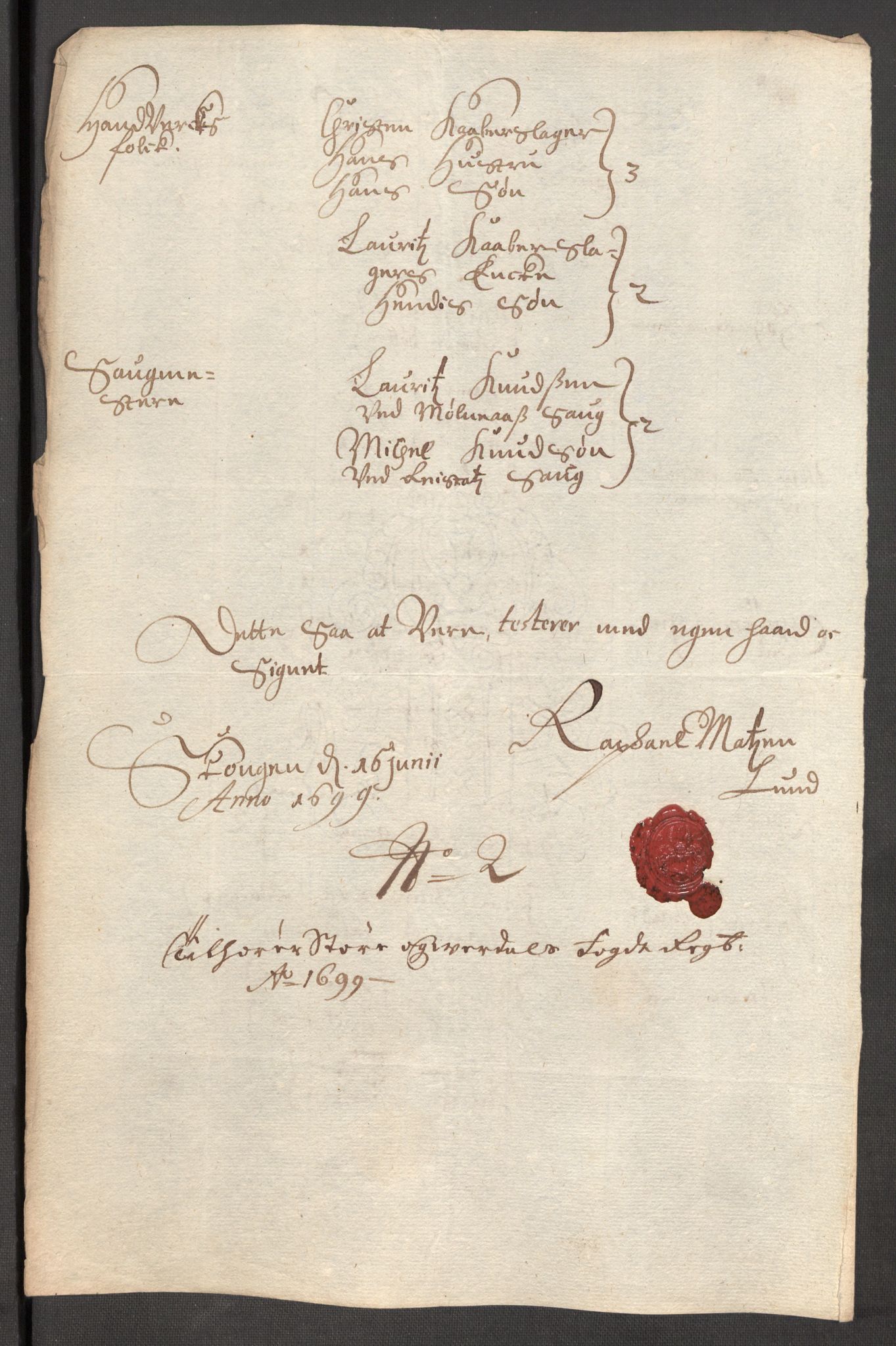 Rentekammeret inntil 1814, Reviderte regnskaper, Fogderegnskap, RA/EA-4092/R62/L4191: Fogderegnskap Stjørdal og Verdal, 1699, p. 214