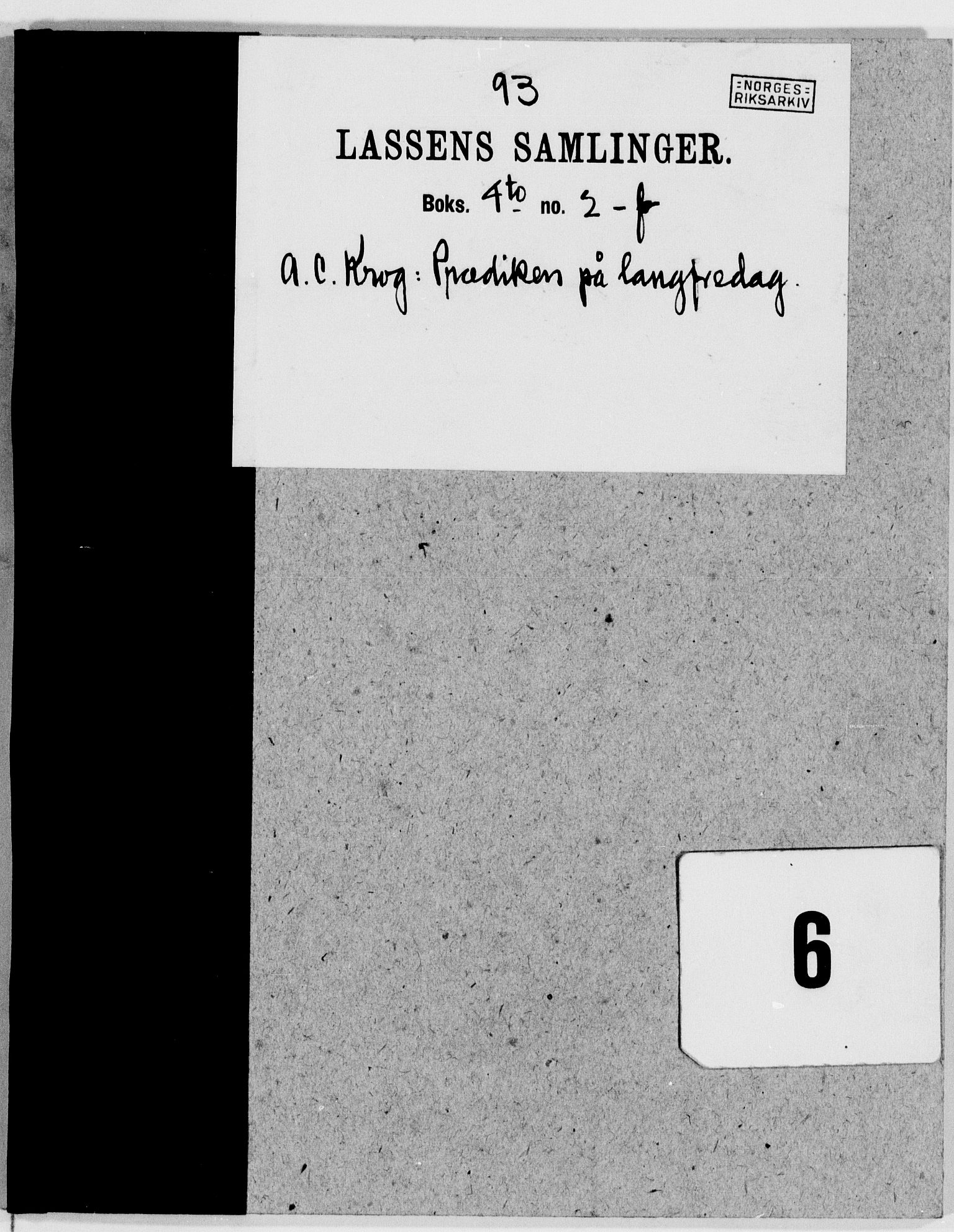 Lassens samlinger, AV/RA-PA-0051/G/L0093: Stambøker m.m., 1764-1867, p. 65