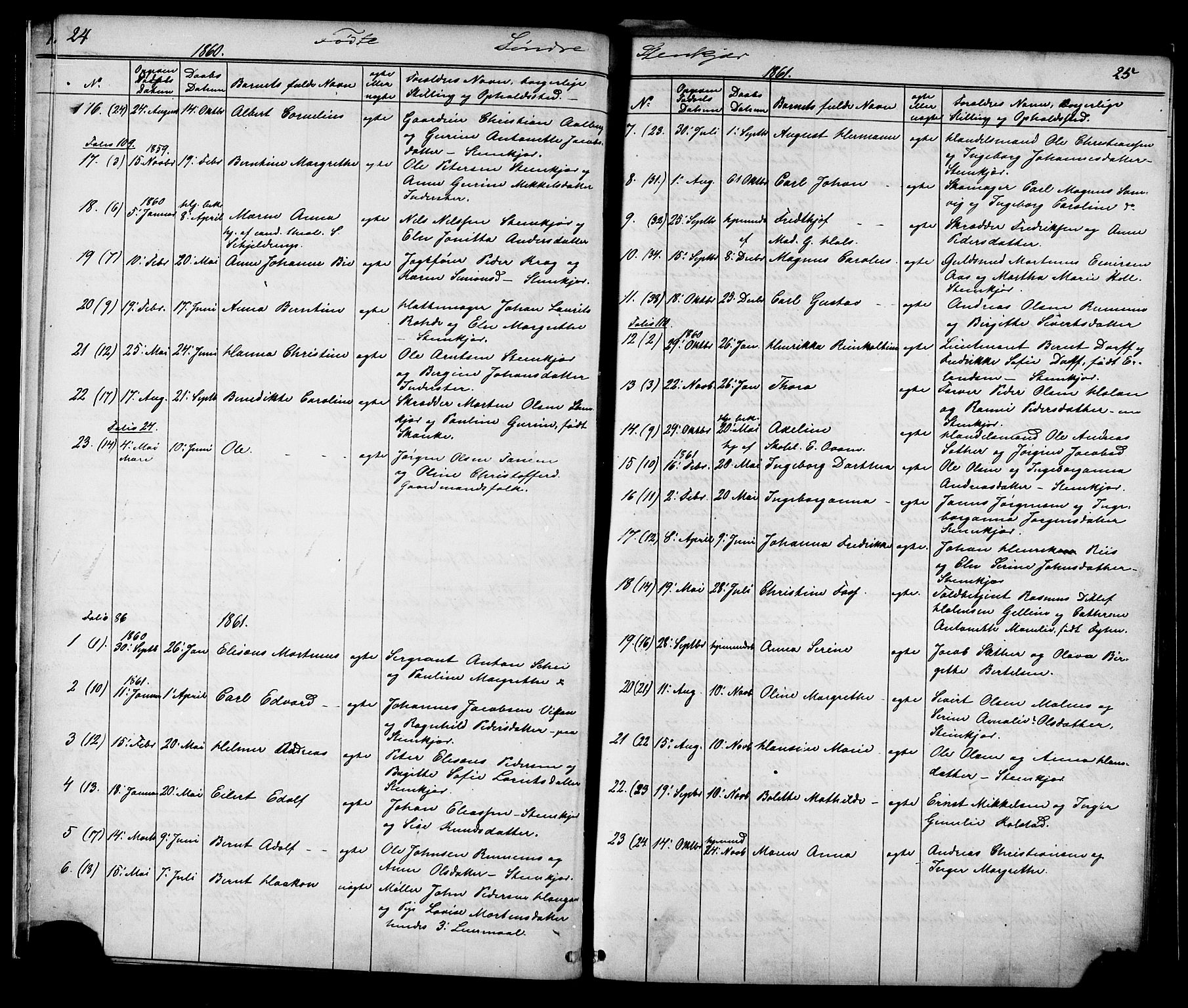 Ministerialprotokoller, klokkerbøker og fødselsregistre - Nord-Trøndelag, SAT/A-1458/739/L0367: Parish register (official) no. 739A01 /1, 1838-1868, p. 24-25