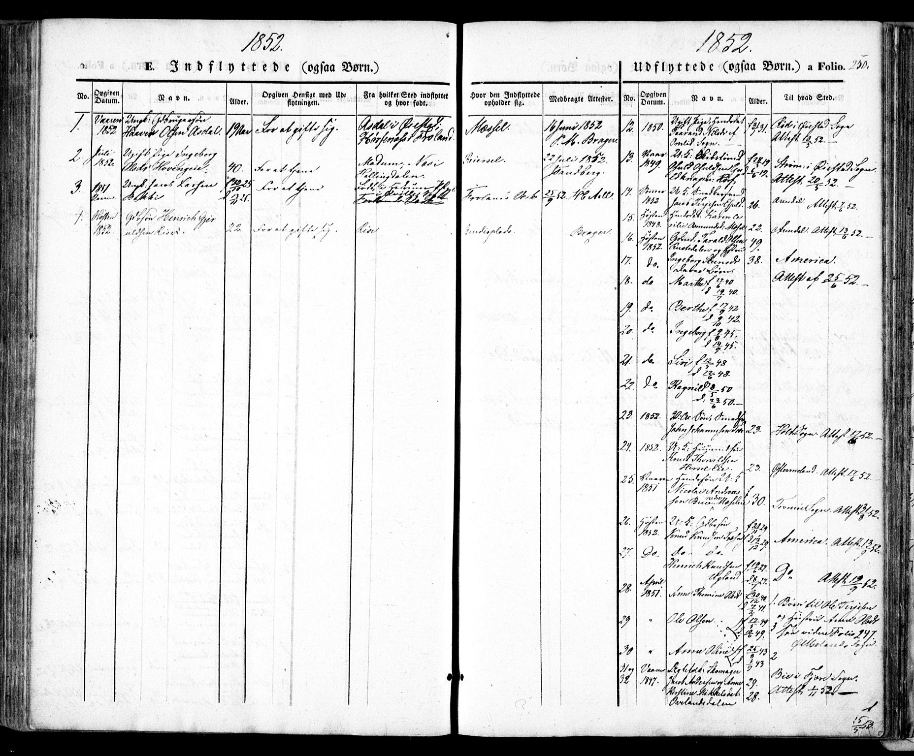 Froland sokneprestkontor, SAK/1111-0013/F/Fa/L0002: Parish register (official) no. A 2, 1845-1863, p. 250