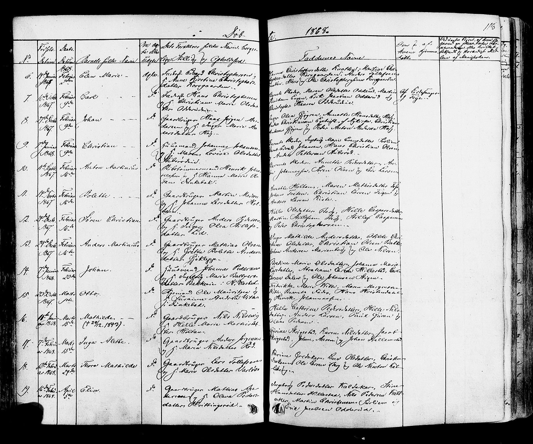 Botne kirkebøker, SAKO/A-340/F/Fa/L0006: Parish register (official) no. I 6, 1836-1877, p. 118