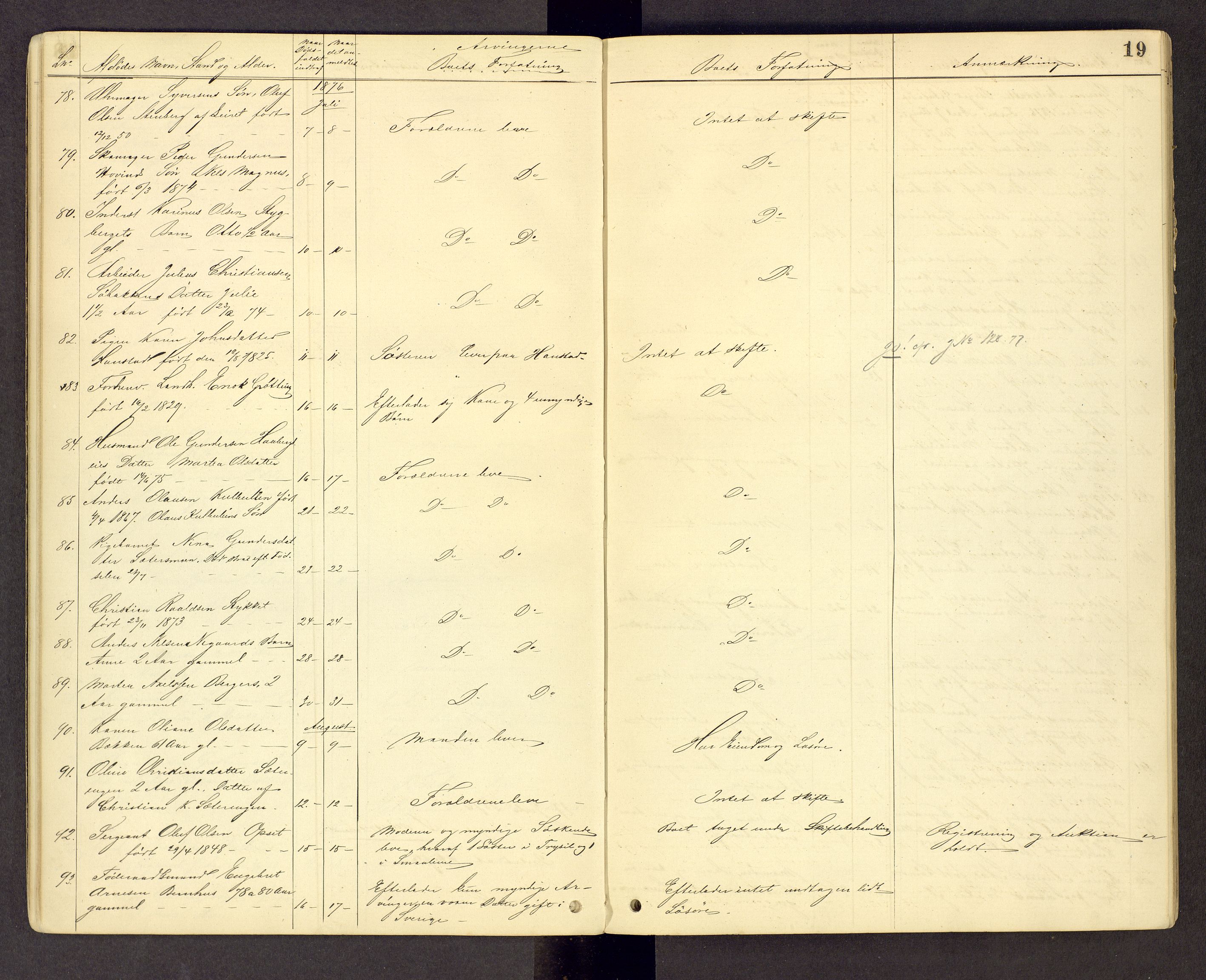 Sør-Østerdal sorenskriveri, AV/SAH-TING-018/J/Jg/L0003: Dødsfallsjournal, 1874-1889, p. 19