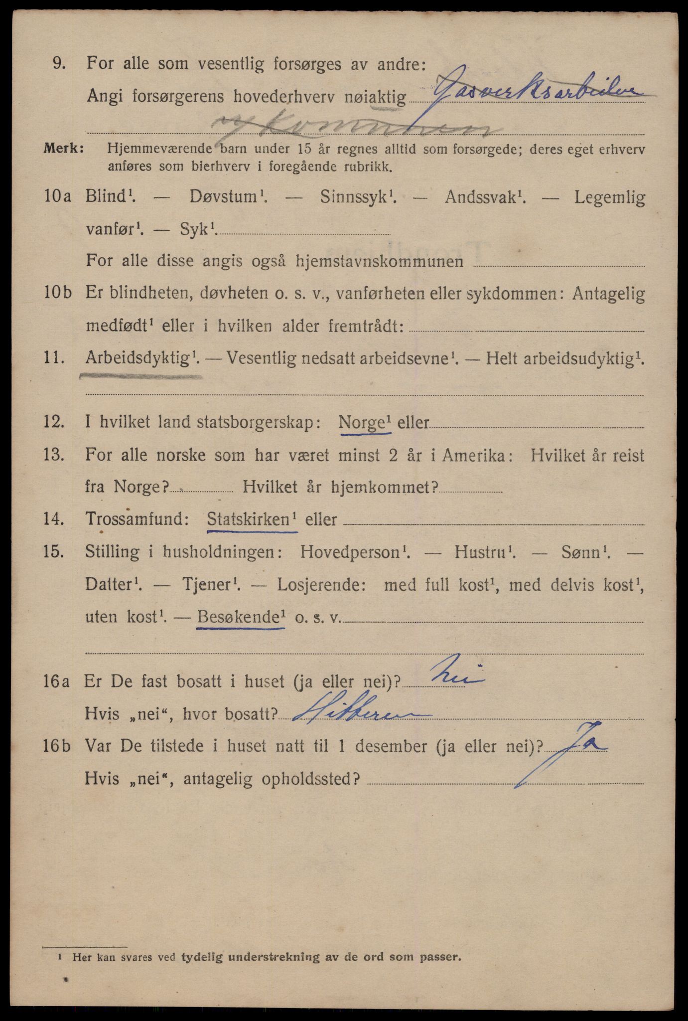 SAT, 1920 census for Trondheim, 1920, p. 44043