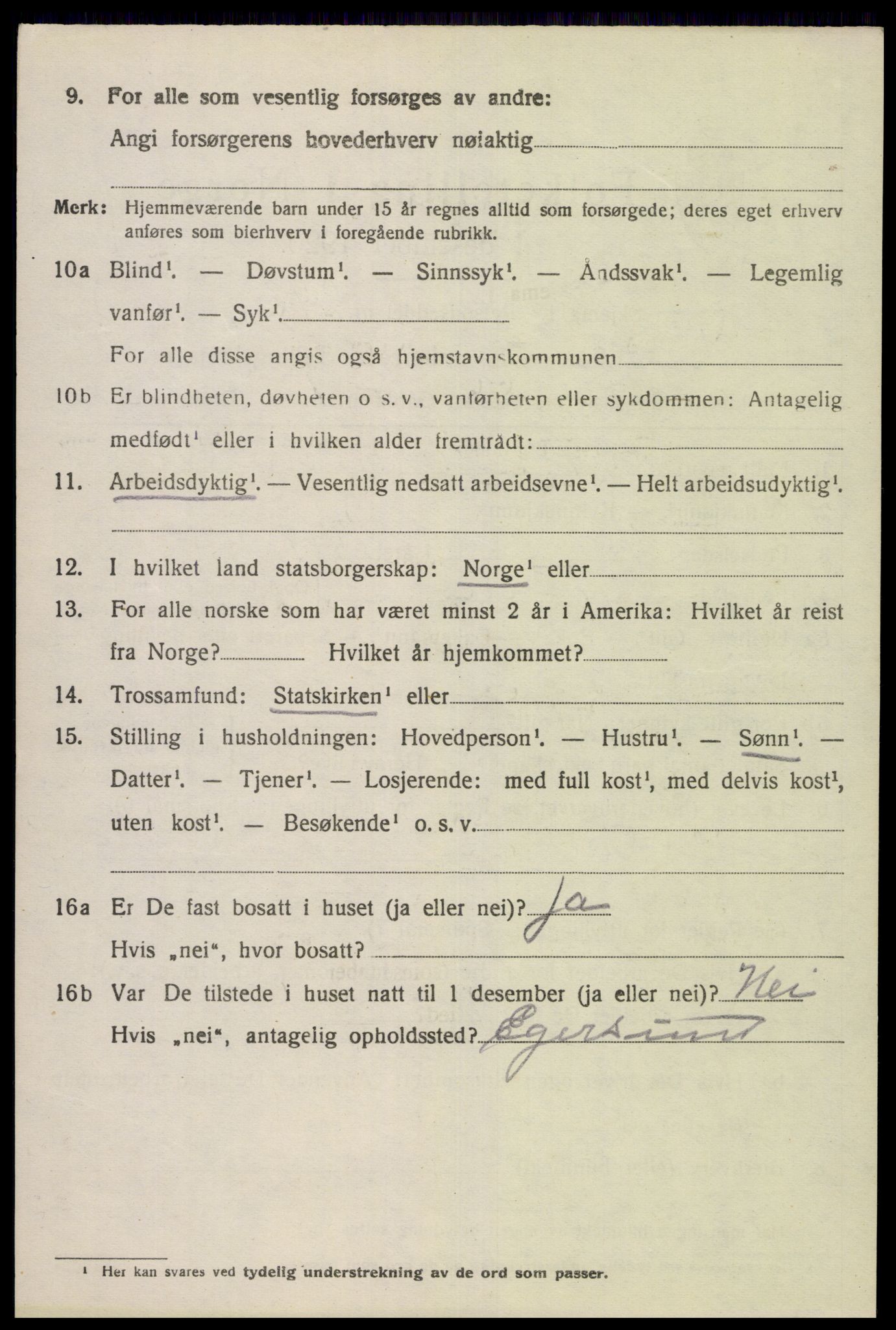 SAK, 1920 census for Feda, 1920, p. 938