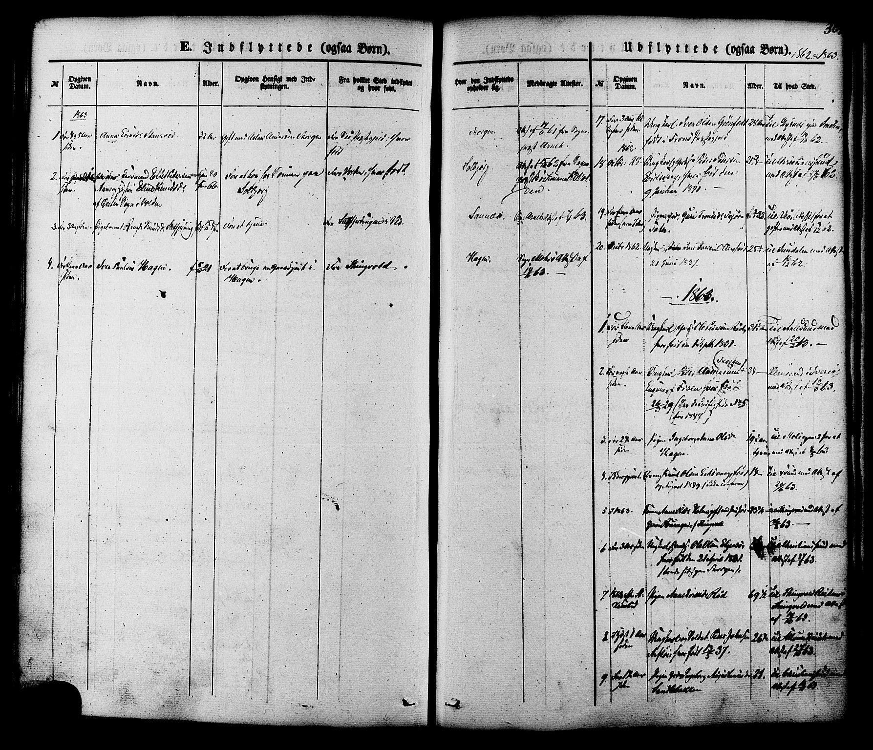 Ministerialprotokoller, klokkerbøker og fødselsregistre - Møre og Romsdal, SAT/A-1454/551/L0625: Parish register (official) no. 551A05, 1846-1879, p. 307