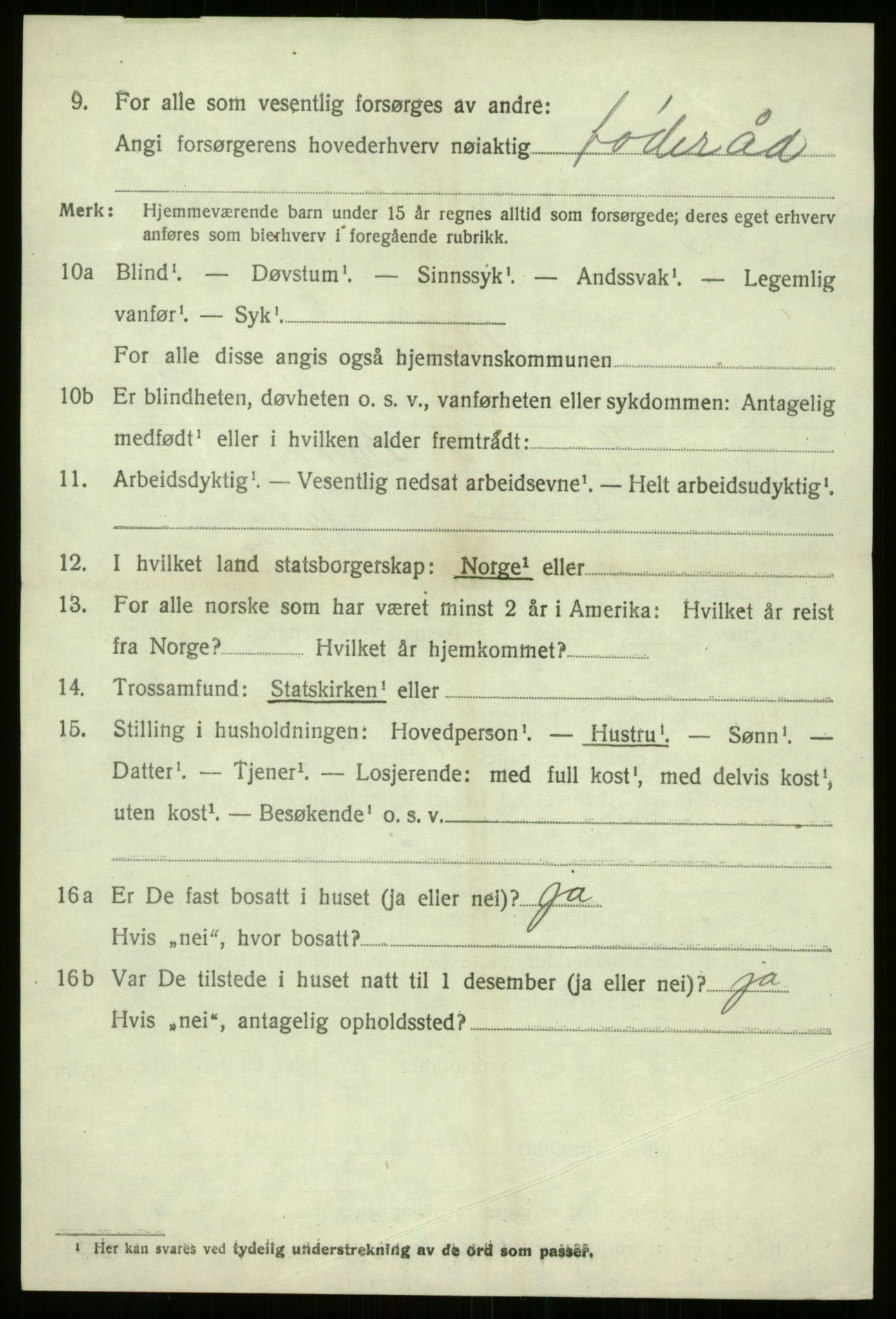 SAB, 1920 census for Naustdal, 1920, p. 5346