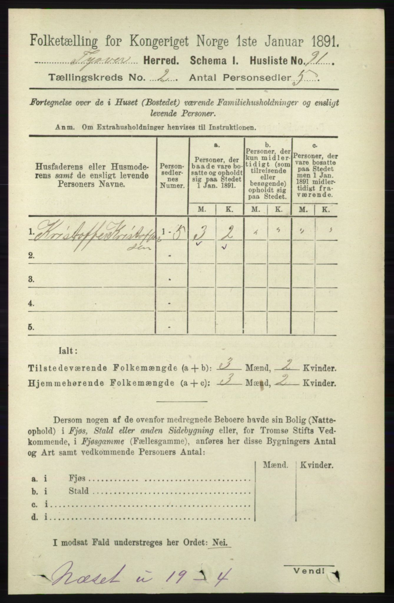 RA, 1891 census for 1146 Tysvær, 1891, p. 692