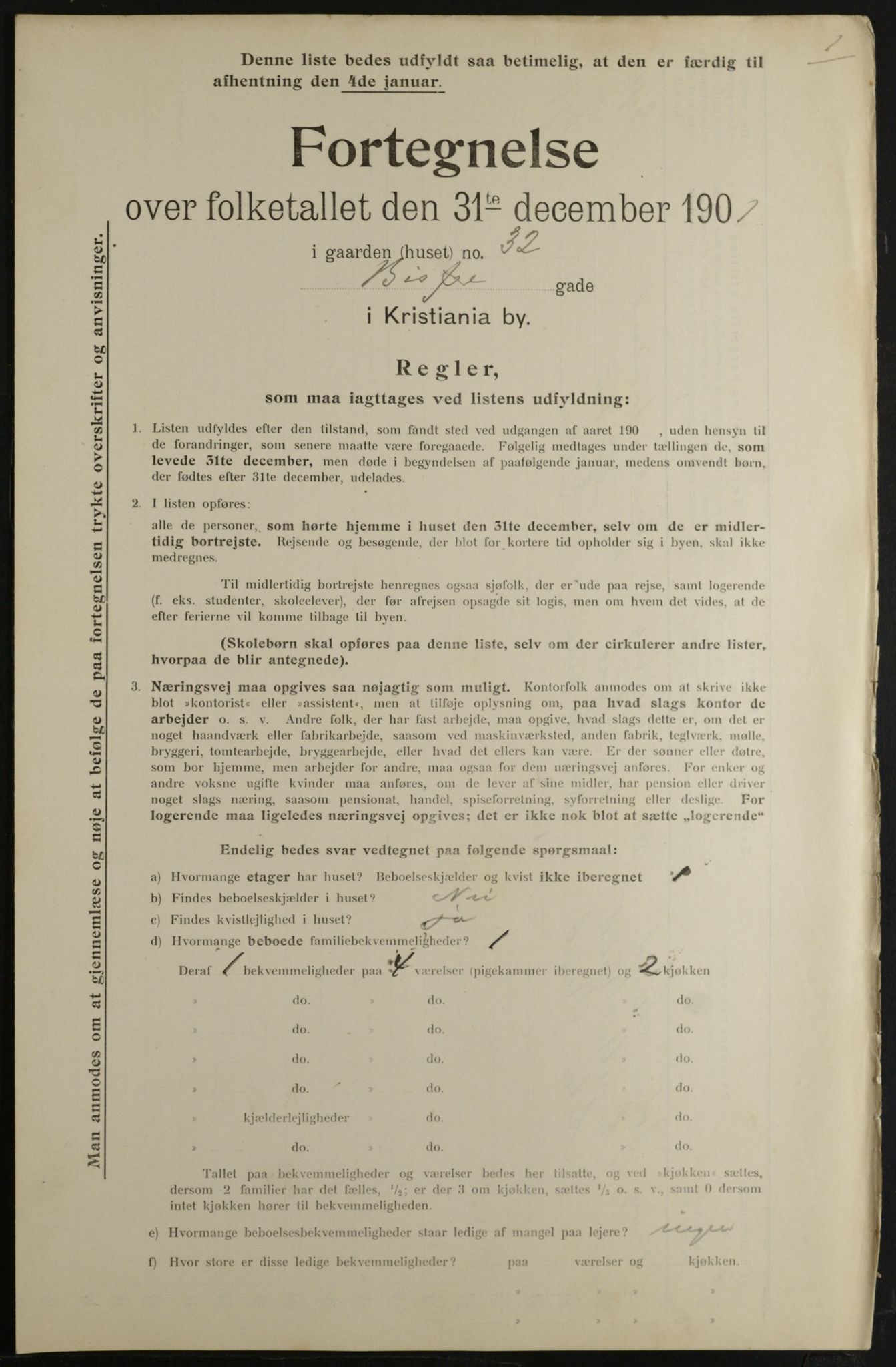 OBA, Municipal Census 1901 for Kristiania, 1901, p. 948