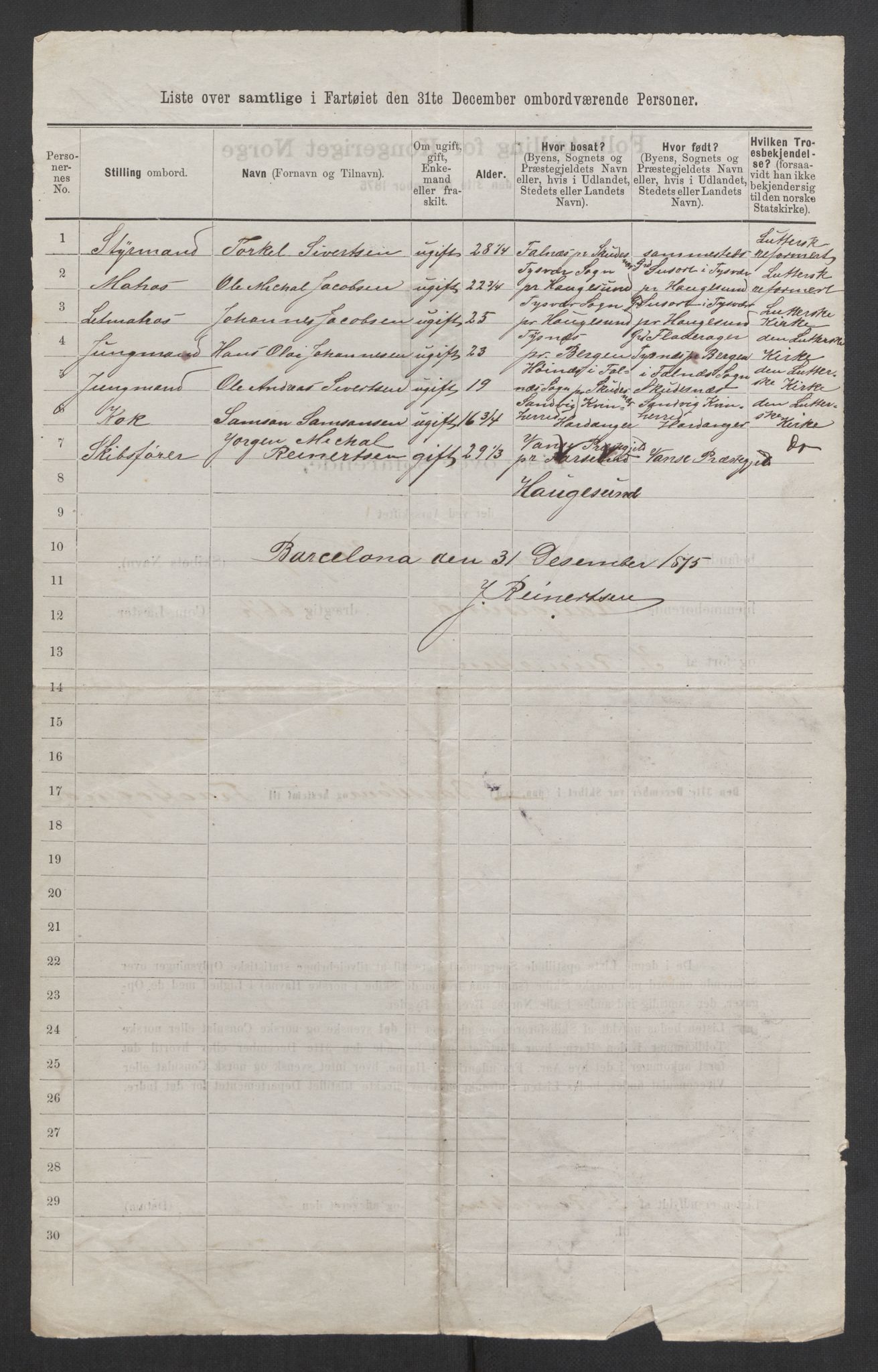 RA, 1875 census, lists of crew on ships: Ships in ports abroad, 1875, p. 772