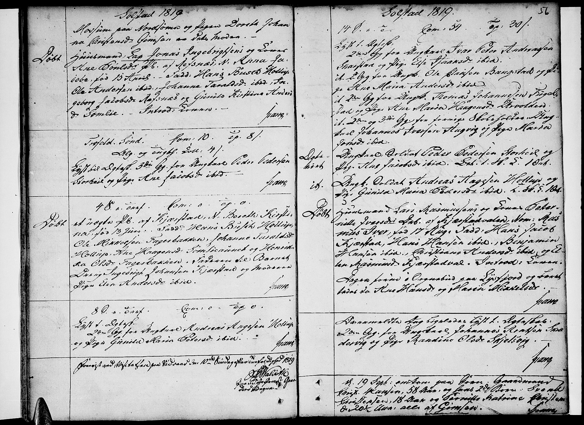 Ministerialprotokoller, klokkerbøker og fødselsregistre - Nordland, SAT/A-1459/811/L0164: Parish register (official) no. 811A02, 1752-1819, p. 56