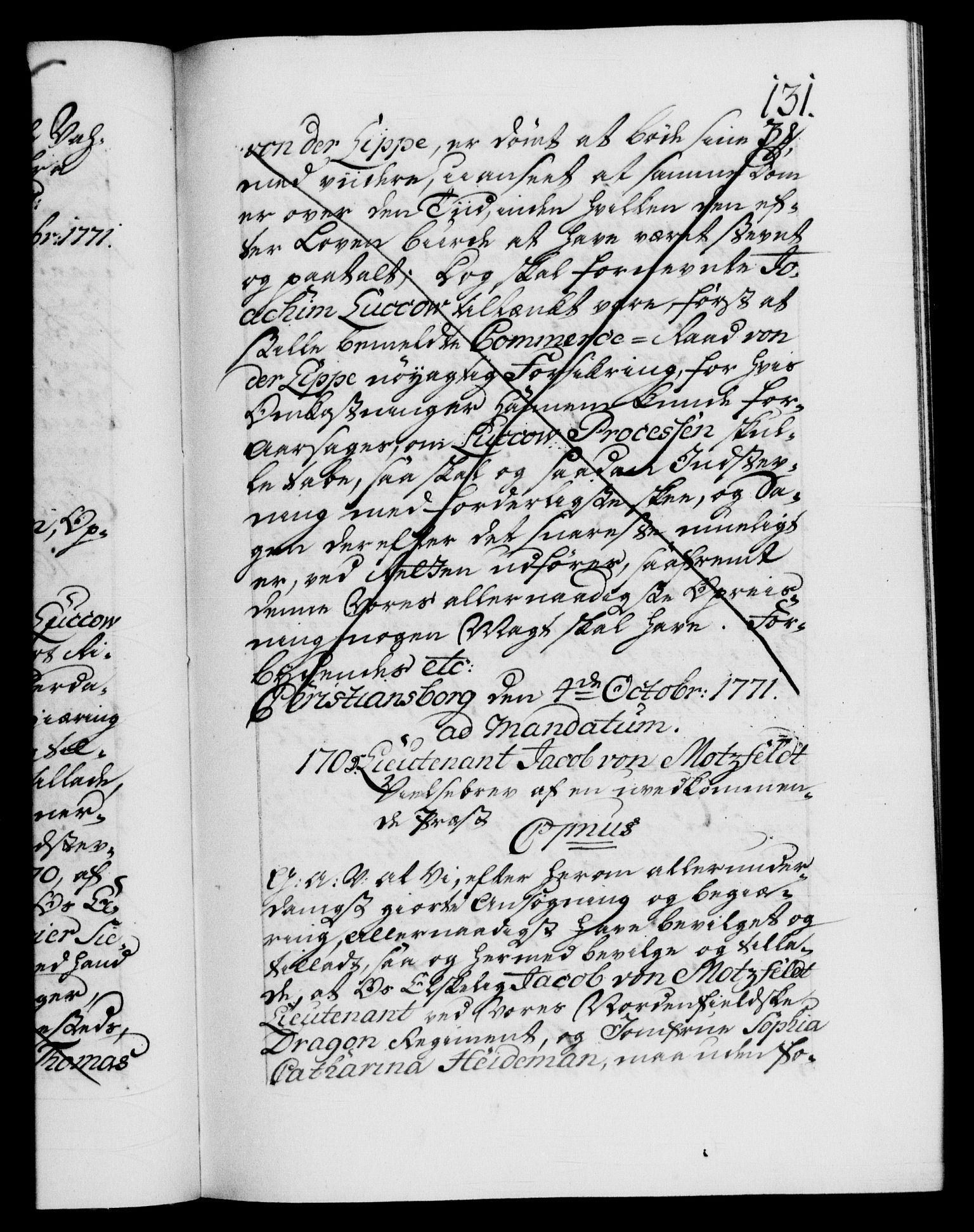 Danske Kanselli 1572-1799, RA/EA-3023/F/Fc/Fca/Fcaa/L0045: Norske registre "Norske eller 3. dept.s åpne brev, 1771-1773, p. 131a