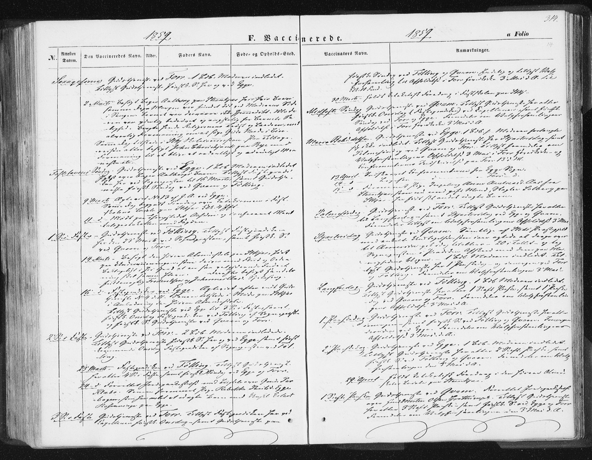 Ministerialprotokoller, klokkerbøker og fødselsregistre - Nord-Trøndelag, SAT/A-1458/746/L0446: Parish register (official) no. 746A05, 1846-1859, p. 314