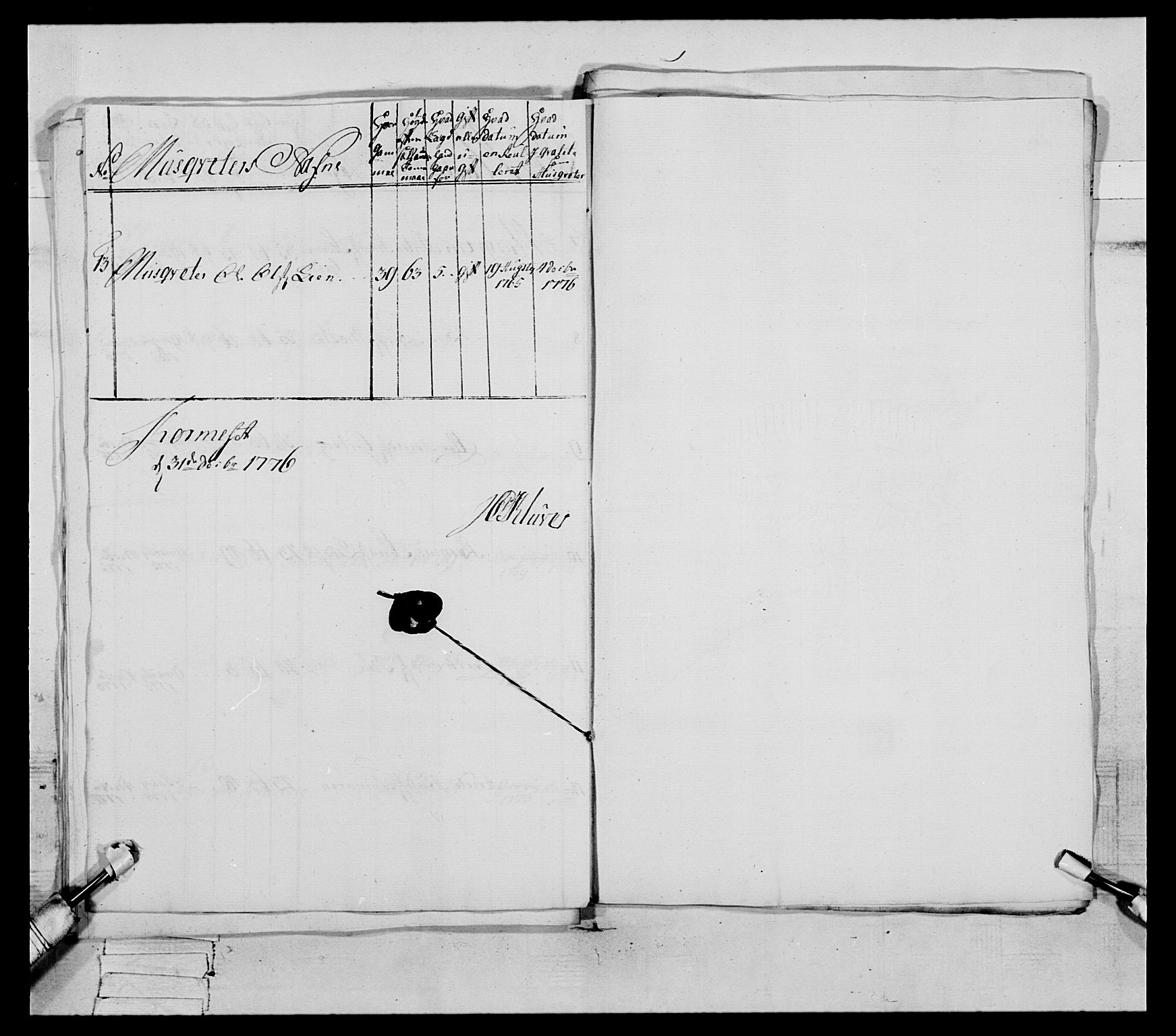 Generalitets- og kommissariatskollegiet, Det kongelige norske kommissariatskollegium, AV/RA-EA-5420/E/Eh/L0077: 2. Trondheimske nasjonale infanteriregiment, 1774-1778, p. 137