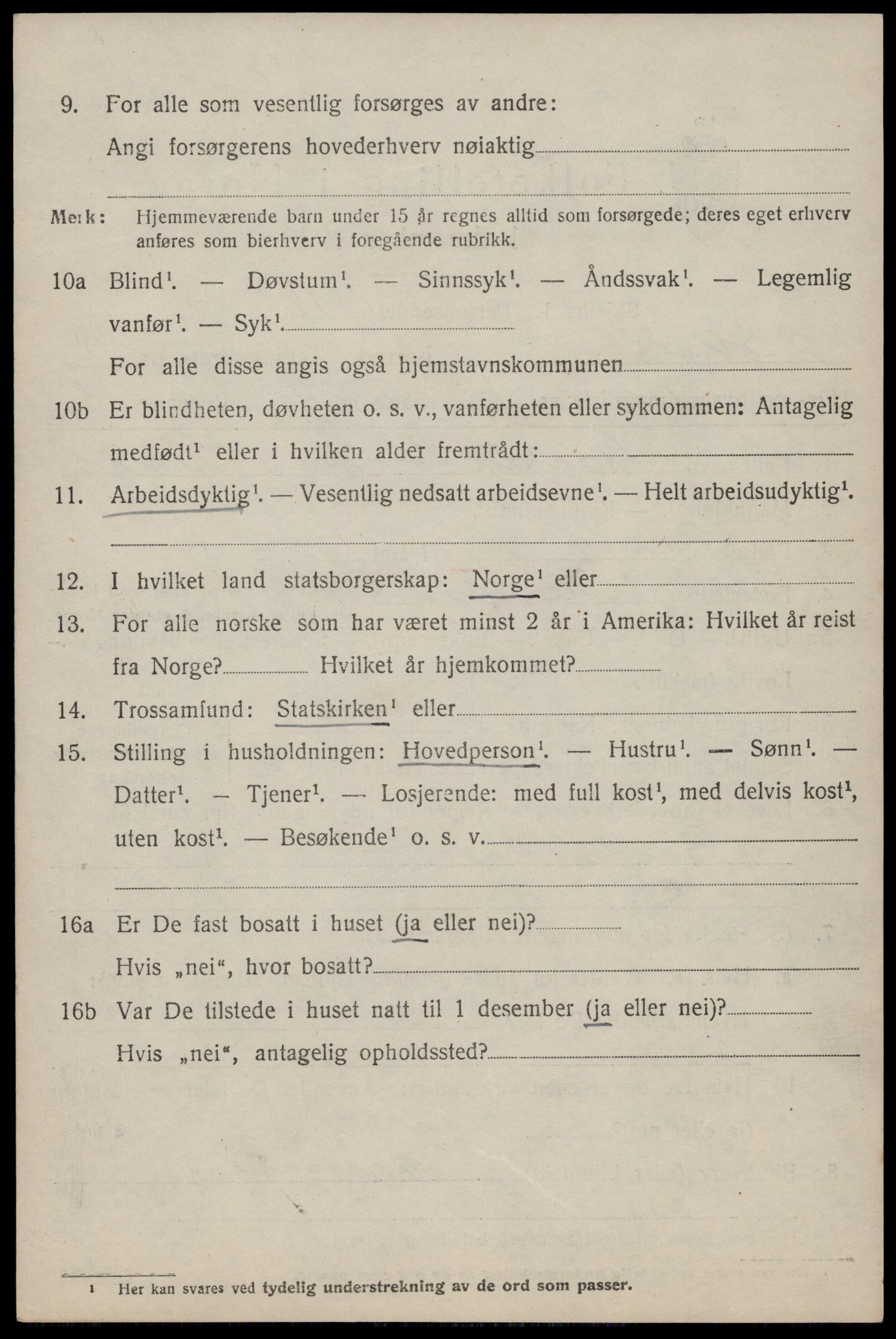 SAST, 1920 census for Skjold, 1920, p. 4421