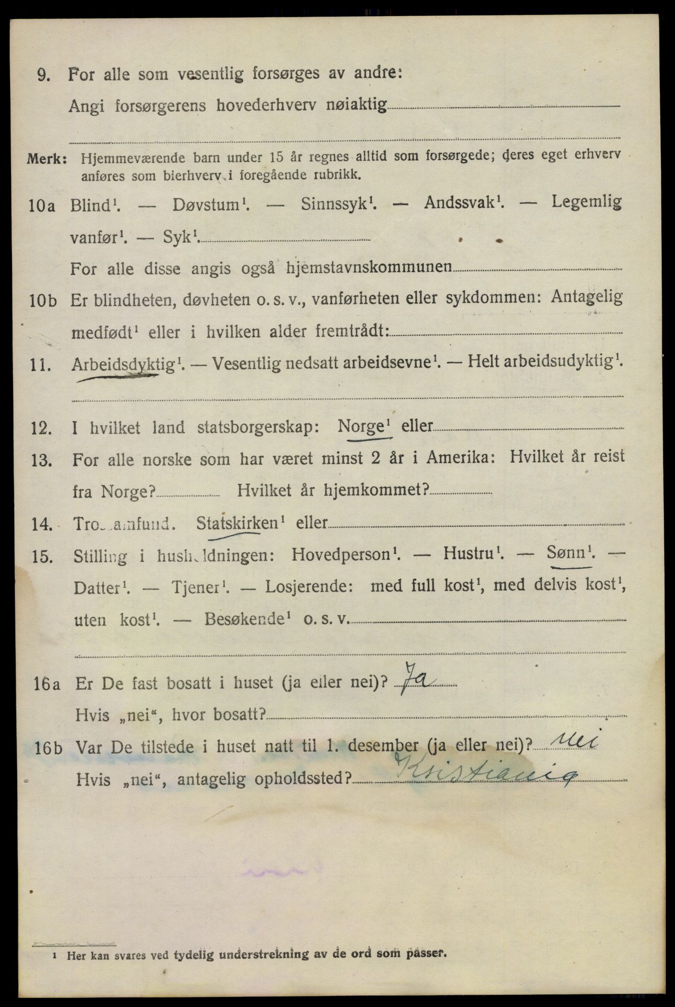 SAO, 1920 census for Lillestrøm, 1920, p. 7461