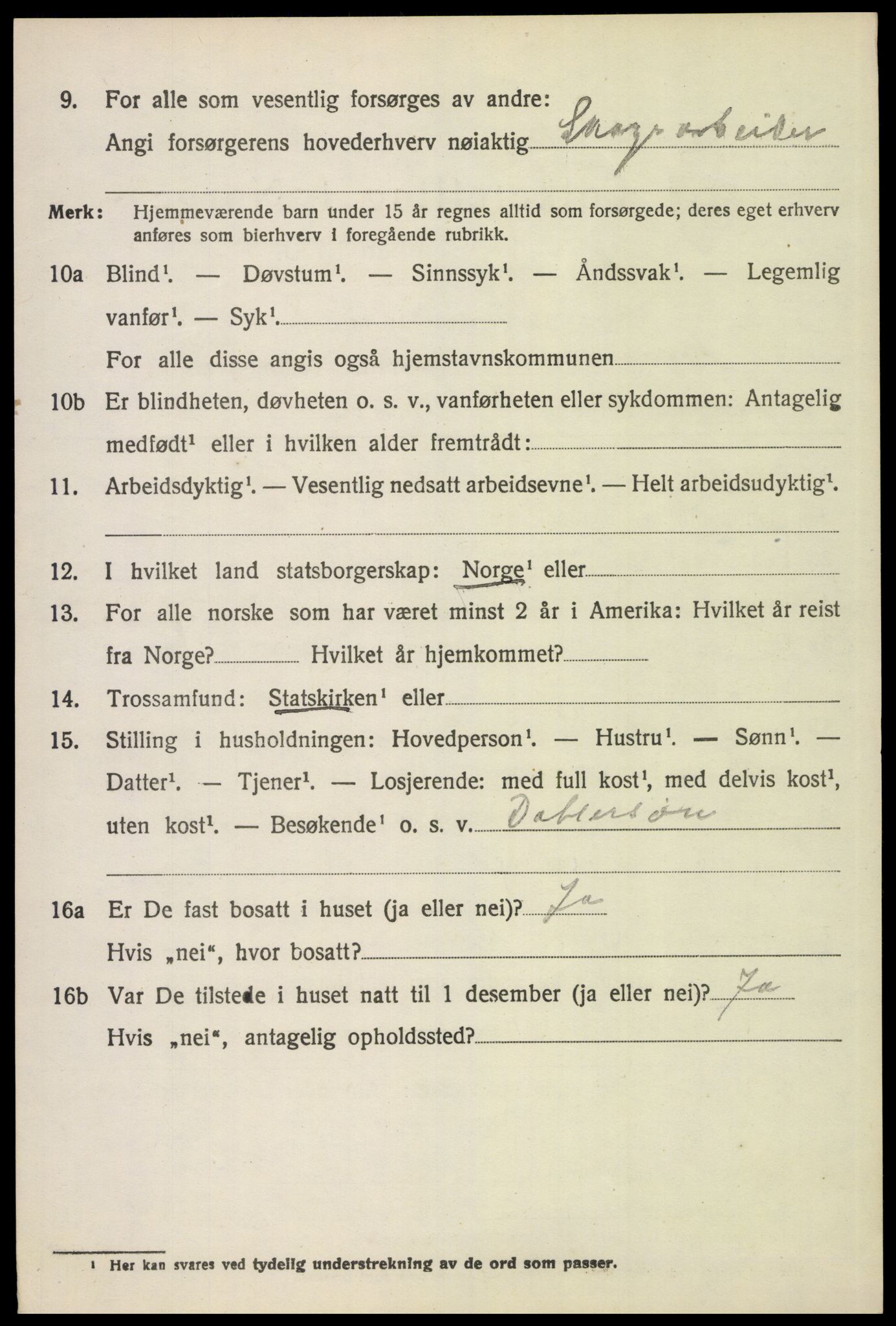 SAH, 1920 census for Brandval, 1920, p. 2491