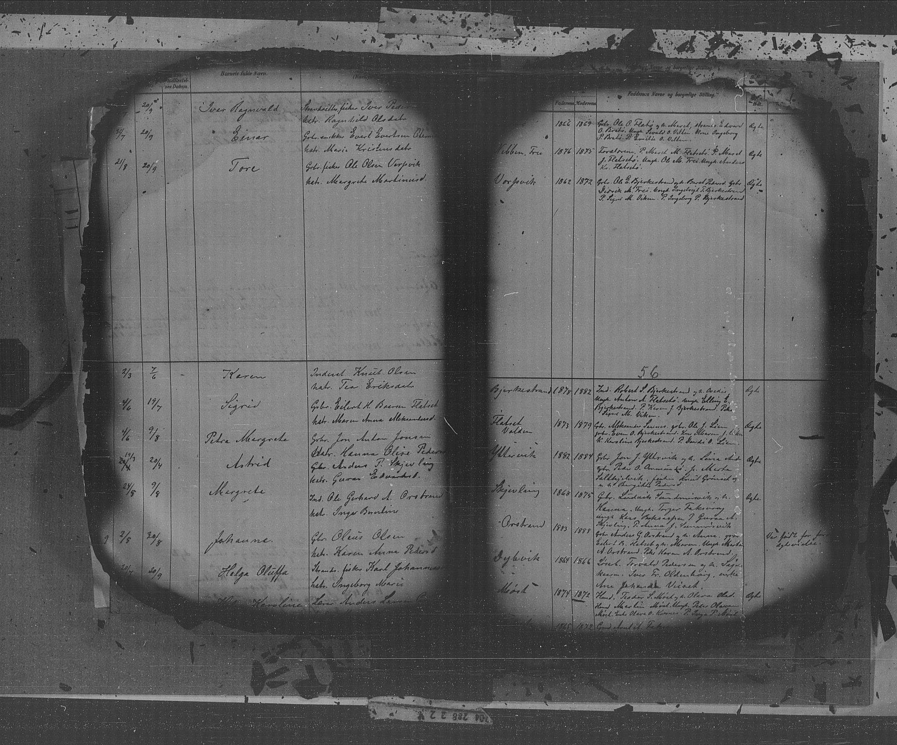 Kristiansund sokneprestkontor, AV/SAT-A-1068/1/I/I1: Parish register (copy) no. 31, 1880-1918, p. 56