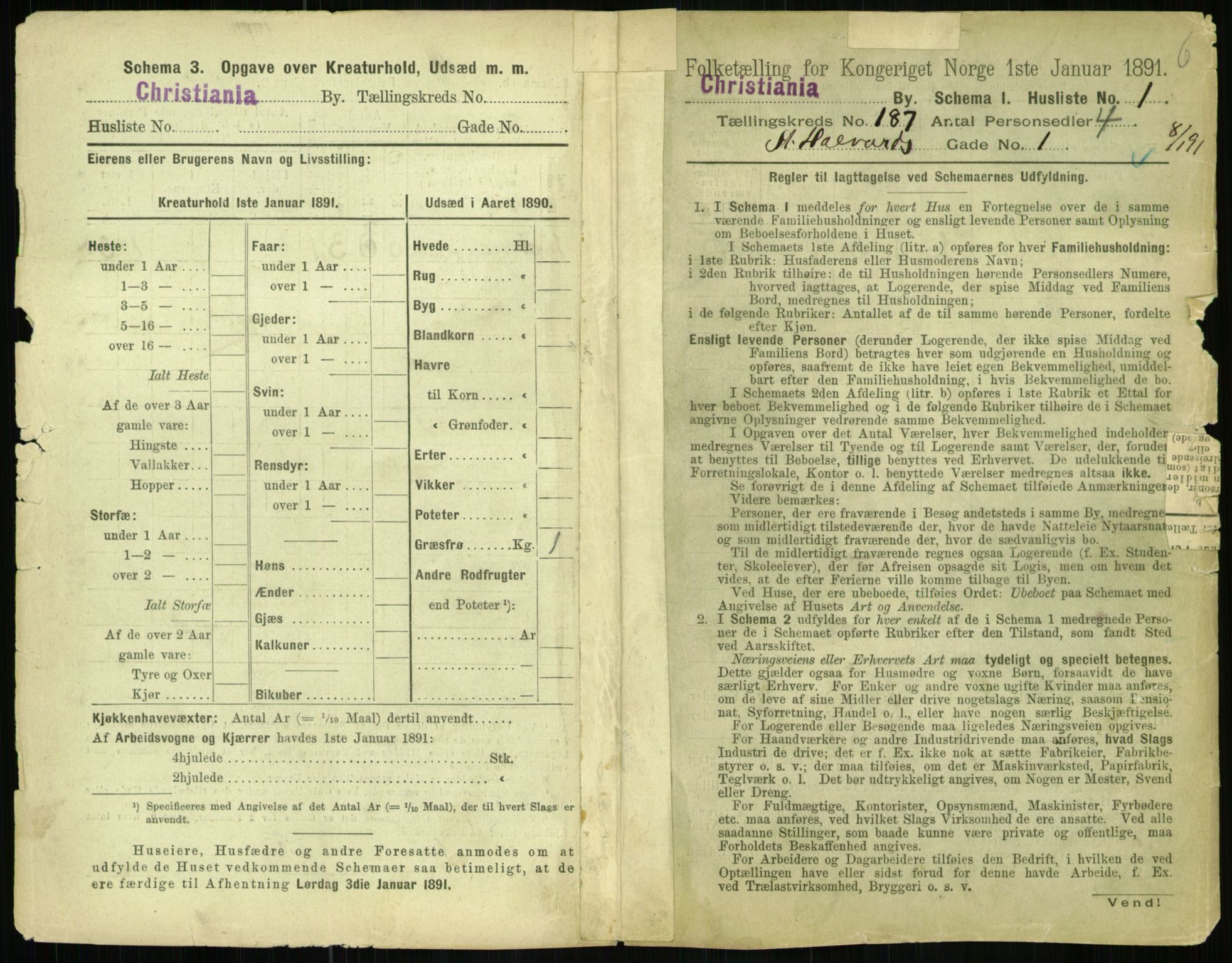 RA, 1891 census for 0301 Kristiania, 1891, p. 111908