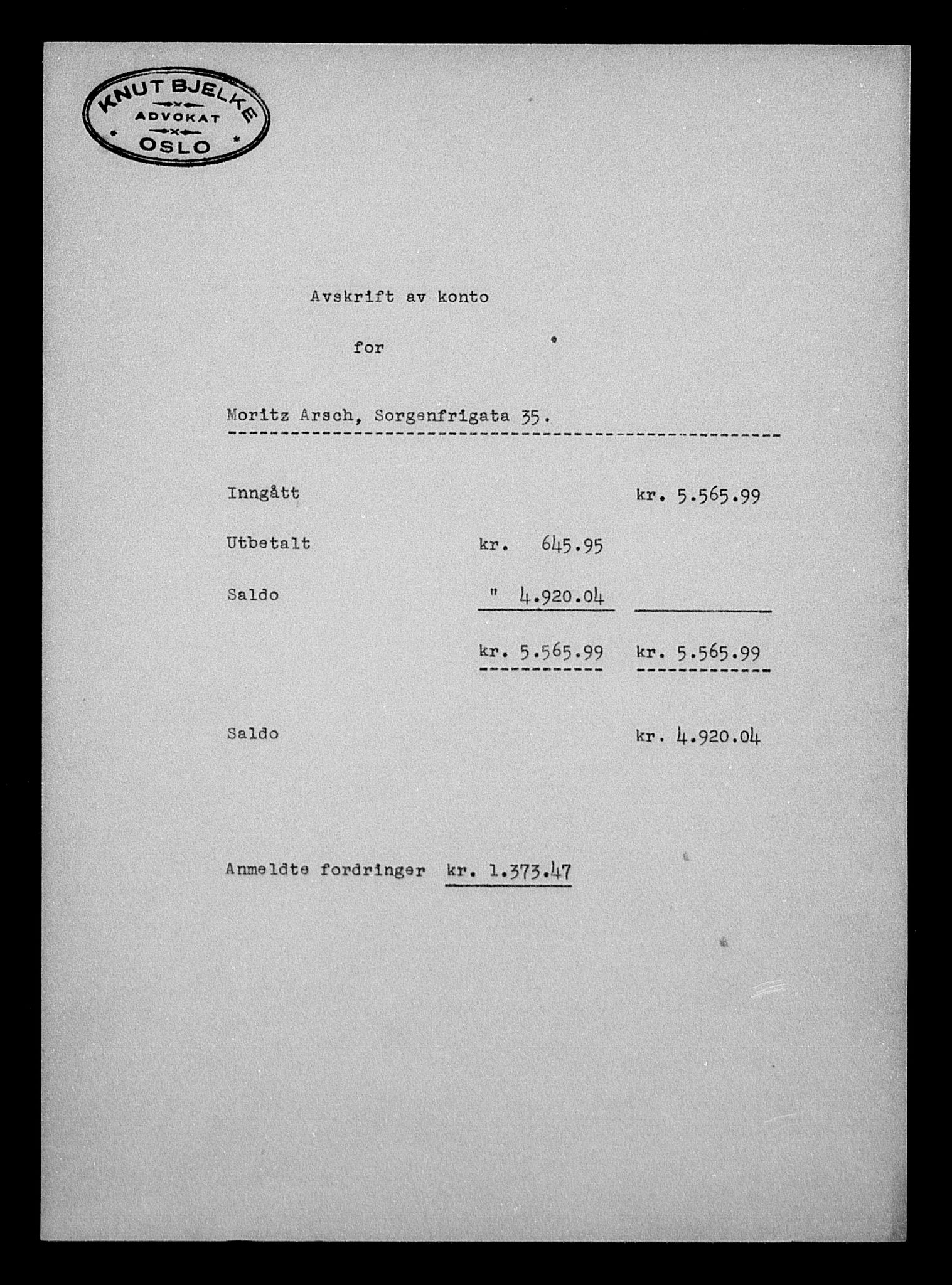 Justisdepartementet, Tilbakeføringskontoret for inndratte formuer, AV/RA-S-1564/H/Hc/Hcc/L0918: --, 1945-1947, p. 8