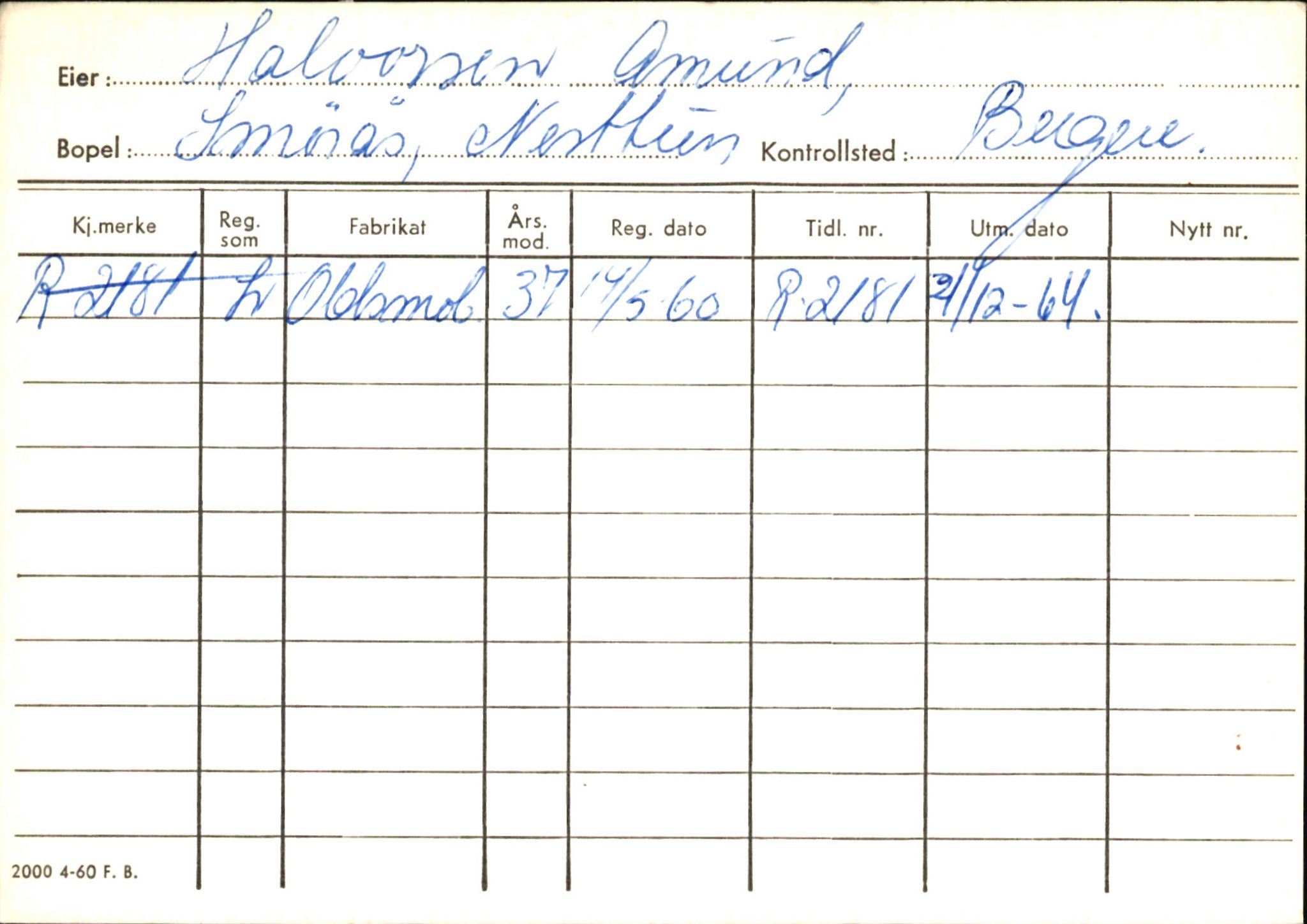 Statens vegvesen, Hordaland vegkontor, AV/SAB-A-5201/2/Ha/L0018: R-eierkort H, 1920-1971, p. 316