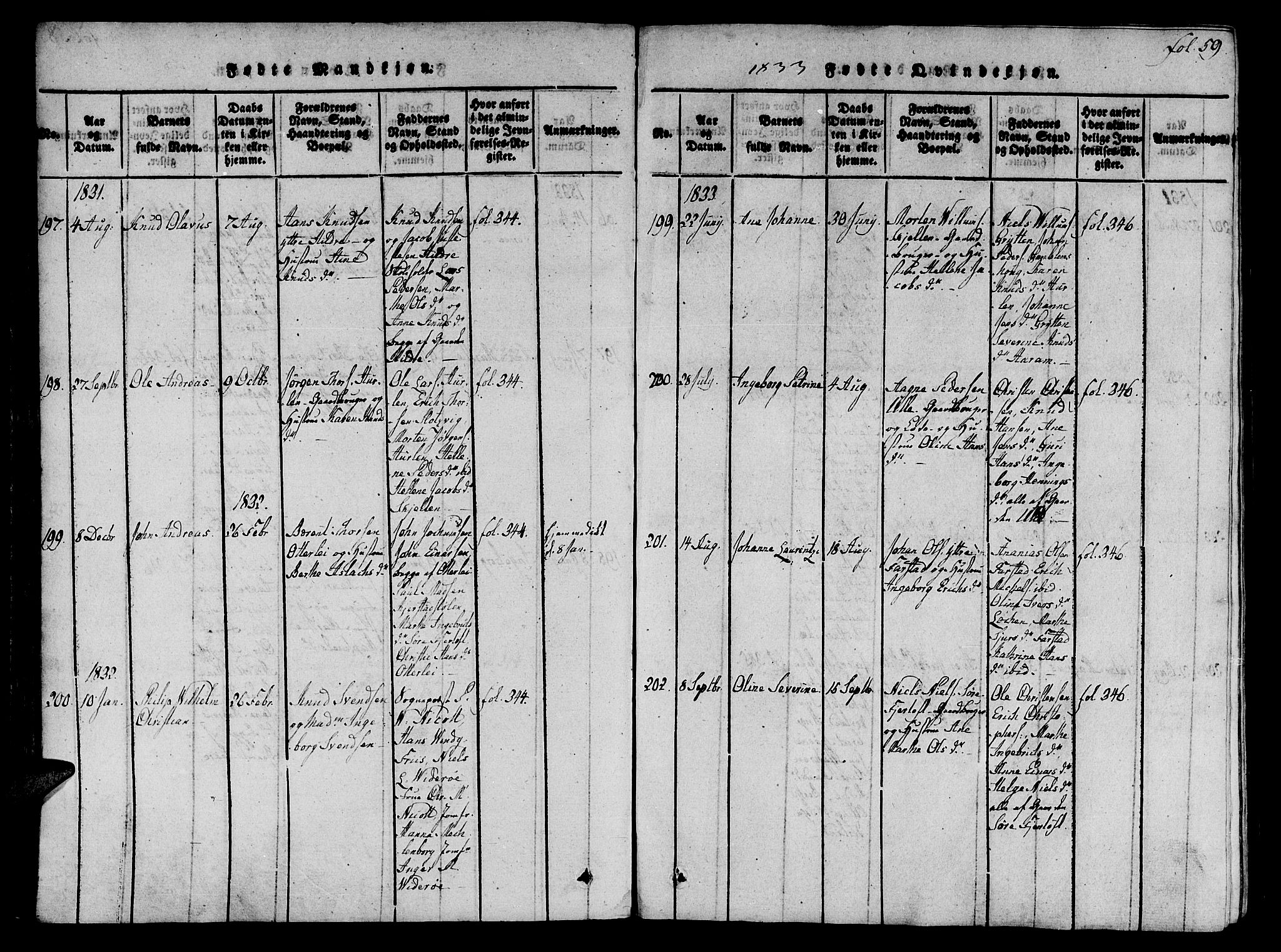 Ministerialprotokoller, klokkerbøker og fødselsregistre - Møre og Romsdal, AV/SAT-A-1454/536/L0495: Parish register (official) no. 536A04, 1818-1847, p. 59