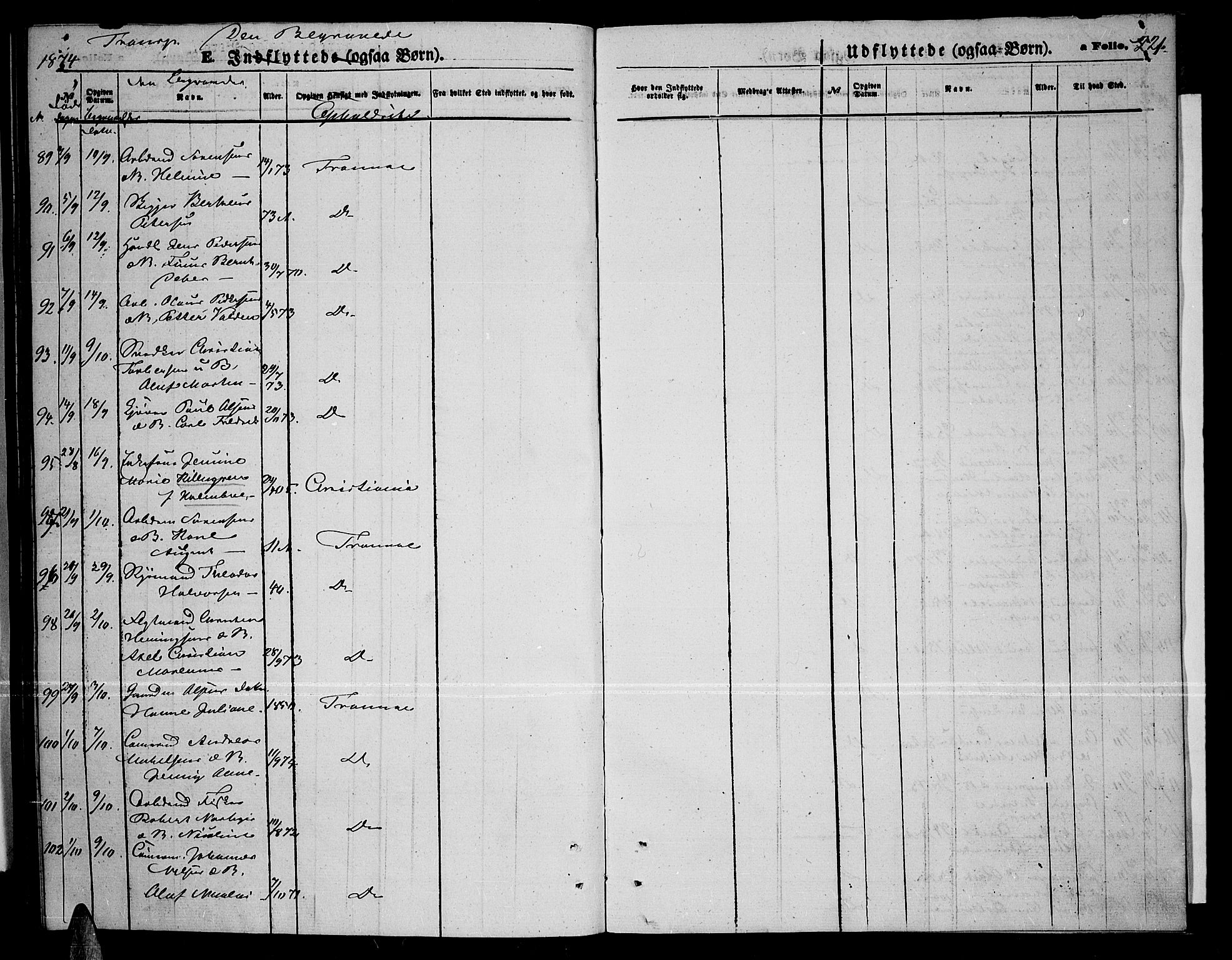 Tromsø sokneprestkontor/stiftsprosti/domprosti, AV/SATØ-S-1343/G/Gb/L0007klokker: Parish register (copy) no. 7, 1867-1875, p. 221