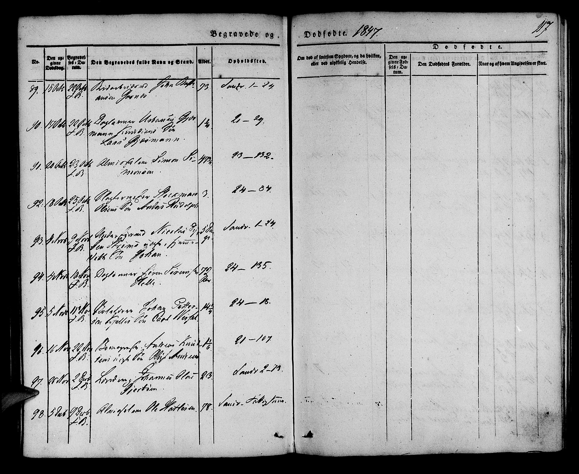 Korskirken sokneprestembete, SAB/A-76101/H/Haa/L0043: Parish register (official) no. E 1, 1834-1848, p. 117