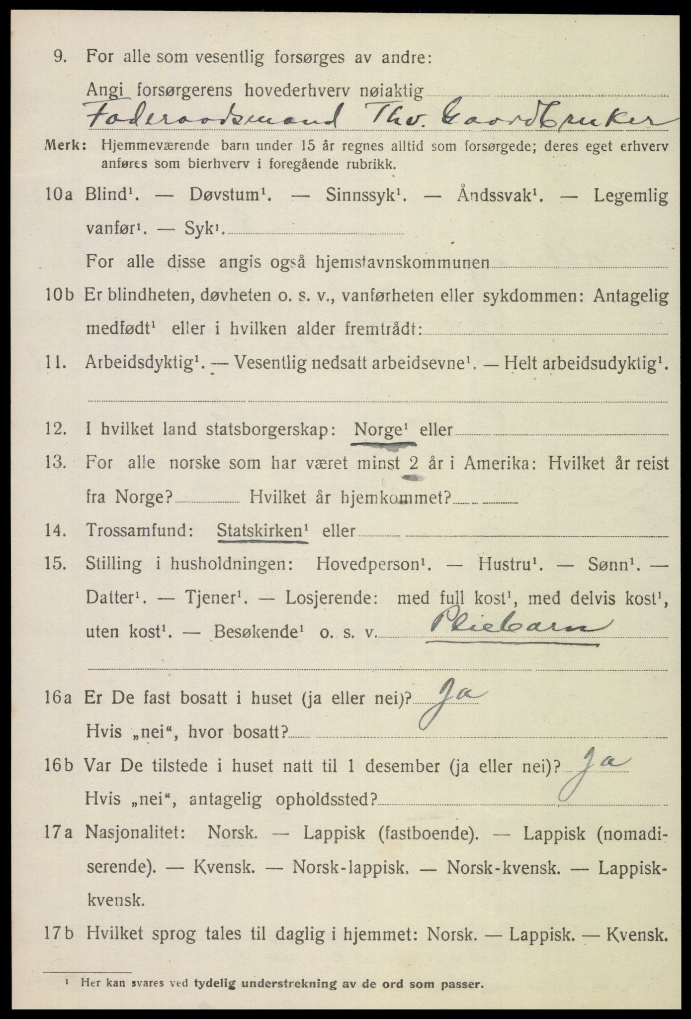 SAT, 1920 census for Otterøy, 1920, p. 2266