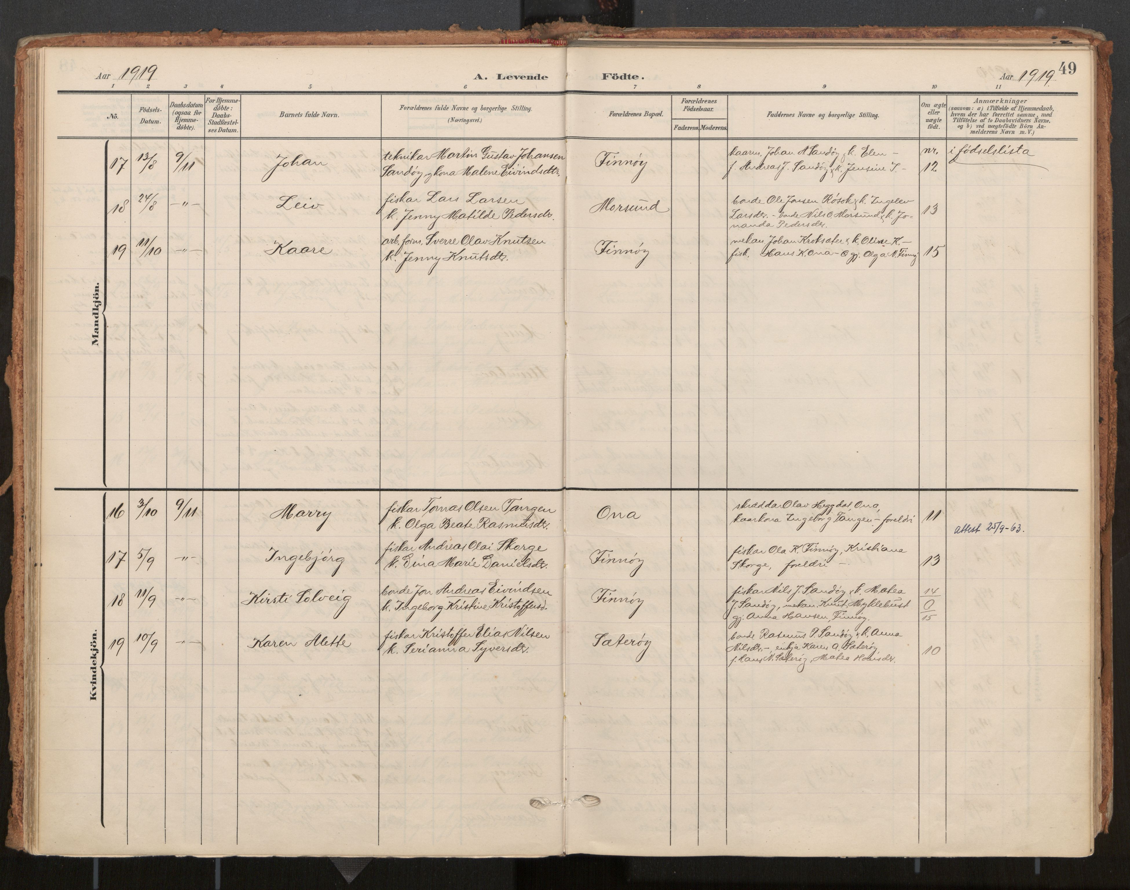 Ministerialprotokoller, klokkerbøker og fødselsregistre - Møre og Romsdal, AV/SAT-A-1454/561/L0730: Parish register (official) no. 561A04, 1901-1929, p. 49