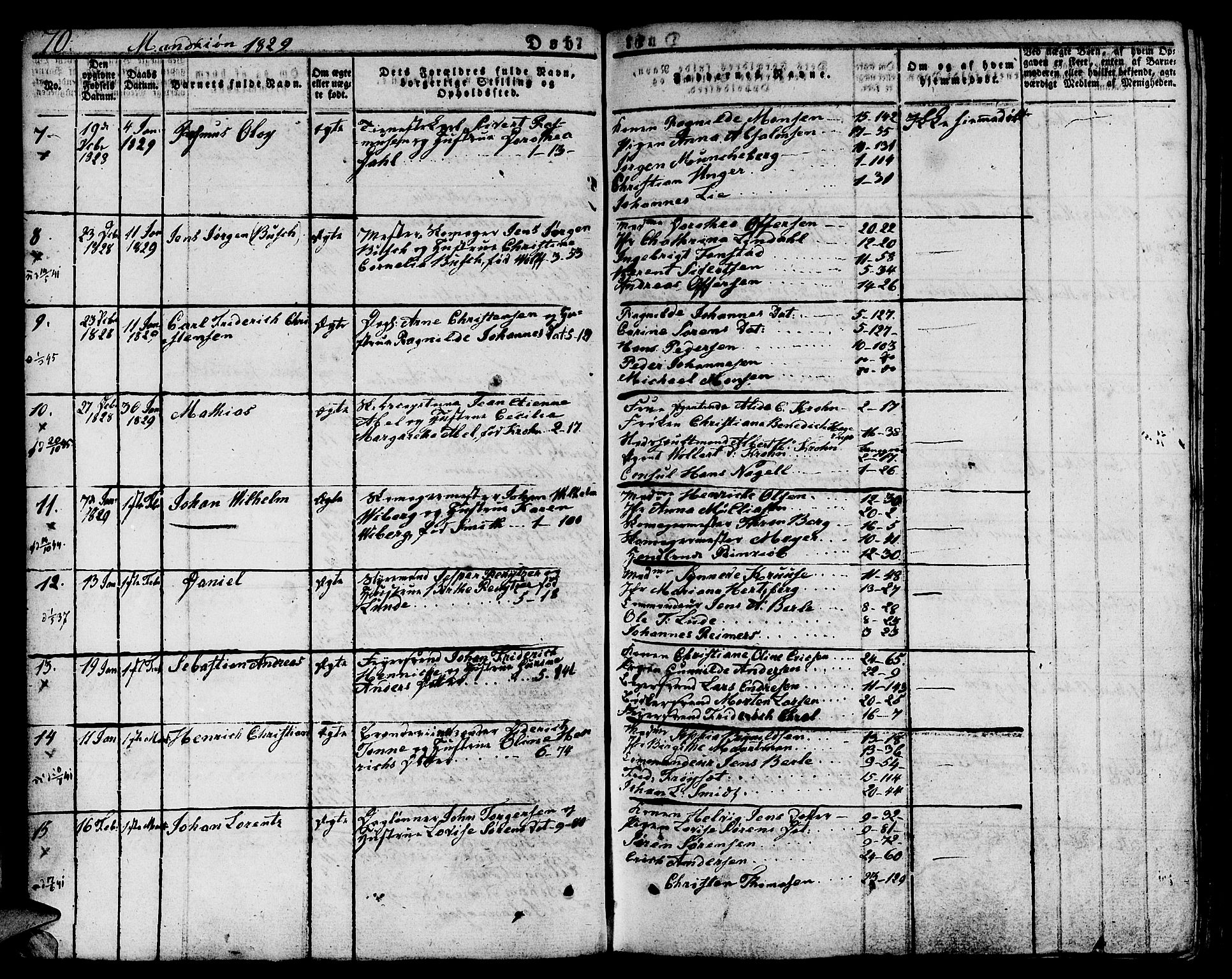 Nykirken Sokneprestembete, AV/SAB-A-77101/H/Hab: Parish register (copy) no. A 5I, 1821-1841, p. 70