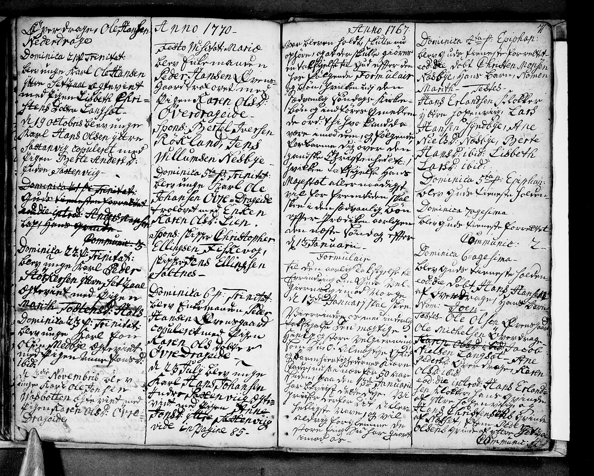 Ministerialprotokoller, klokkerbøker og fødselsregistre - Nordland, SAT/A-1459/847/L0663: Parish register (official) no. 847A03, 1749-1770, p. 71