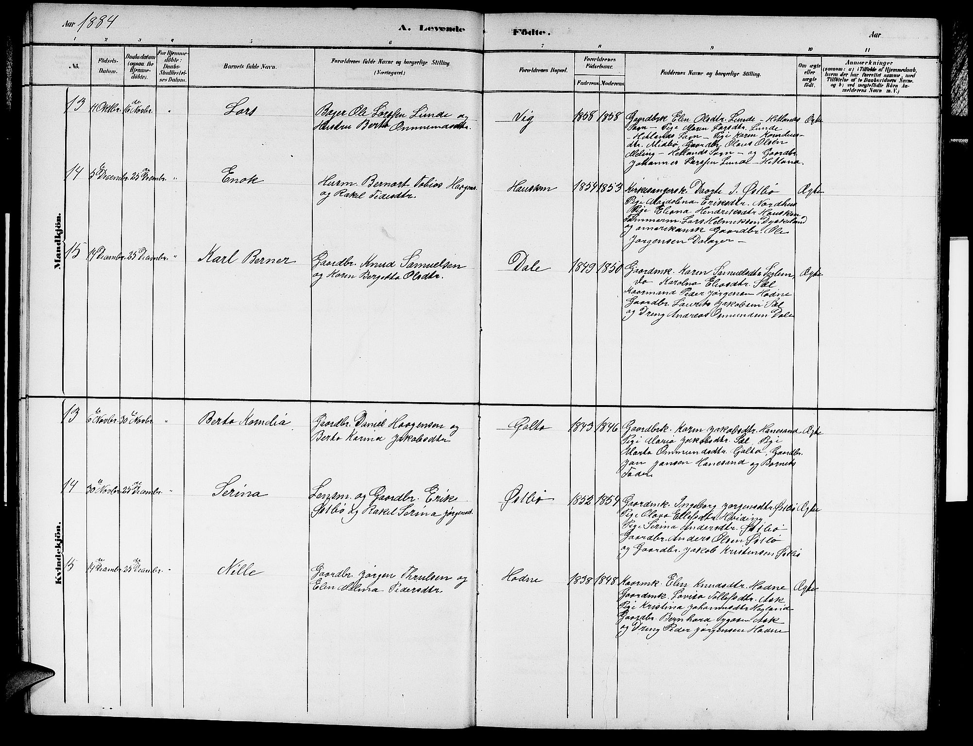 Rennesøy sokneprestkontor, AV/SAST-A -101827/H/Ha/Hab/L0007: Parish register (copy) no. B 7, 1881-1890