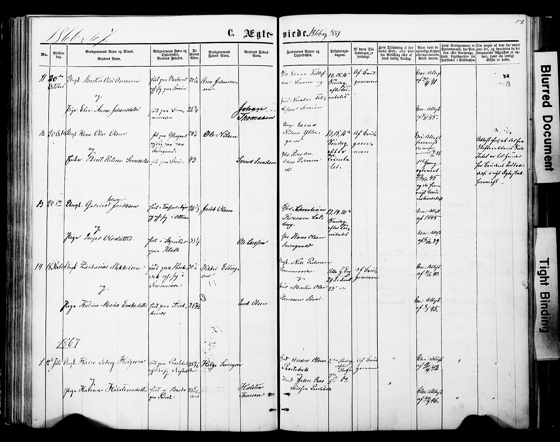 Ibestad sokneprestembete, SATØ/S-0077/H/Ha/Haa/L0013kirke: Parish register (official) no. 13, 1865-1879, p. 109