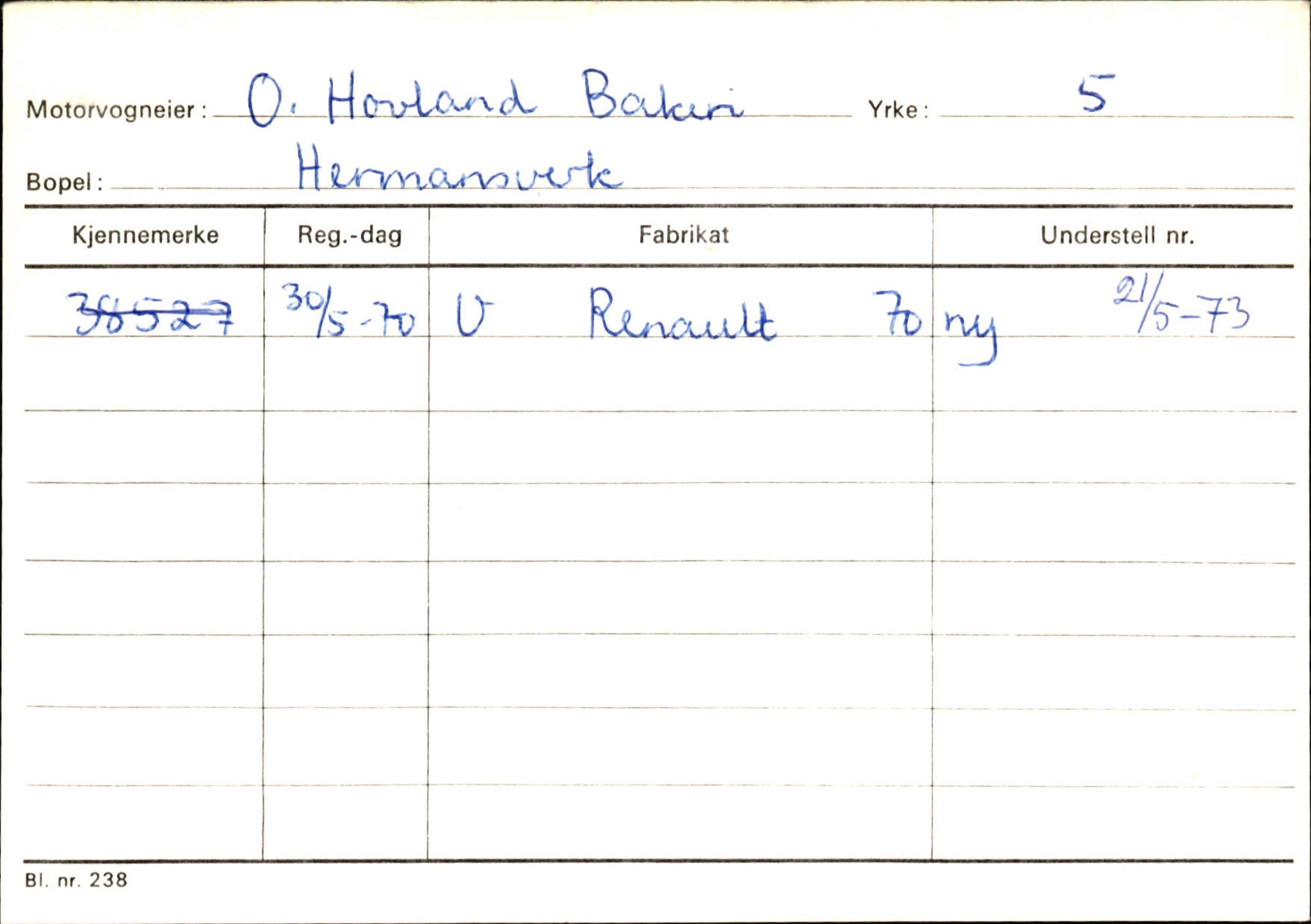 Statens vegvesen, Sogn og Fjordane vegkontor, SAB/A-5301/4/F/L0126: Eigarregister Fjaler M-Å. Leikanger A-Å, 1945-1975, p. 1477