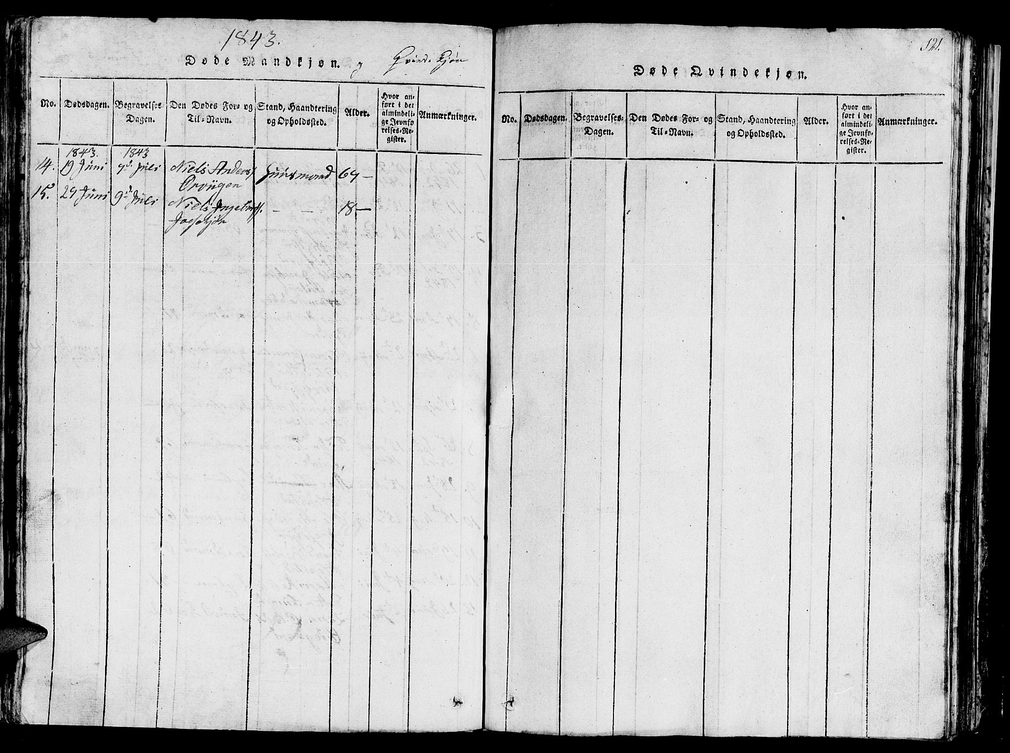 Ministerialprotokoller, klokkerbøker og fødselsregistre - Sør-Trøndelag, AV/SAT-A-1456/657/L0714: Parish register (copy) no. 657C01, 1818-1868, p. 121