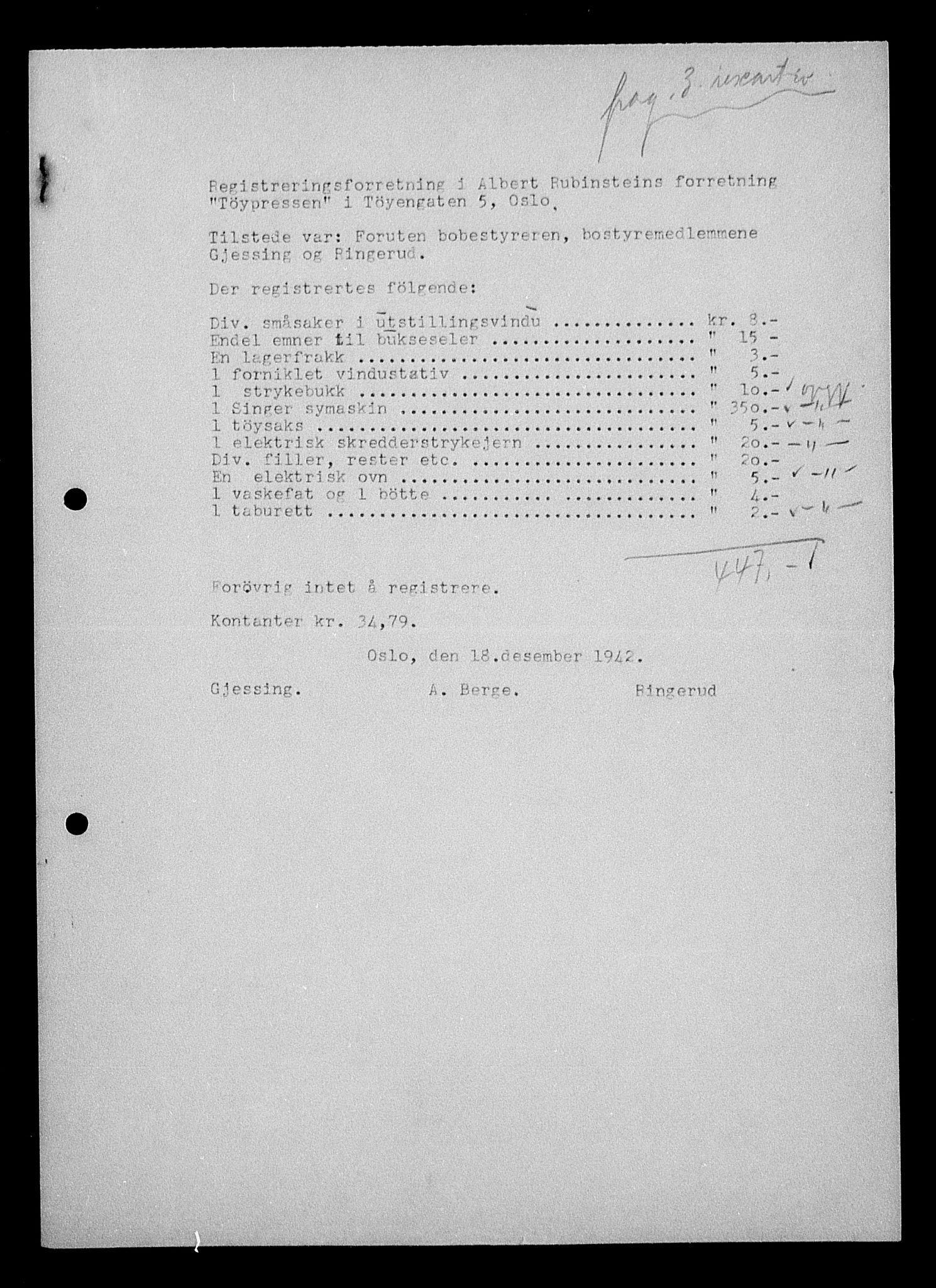 Justisdepartementet, Tilbakeføringskontoret for inndratte formuer, AV/RA-S-1564/H/Hc/Hcc/L0975: --, 1945-1947, p. 251