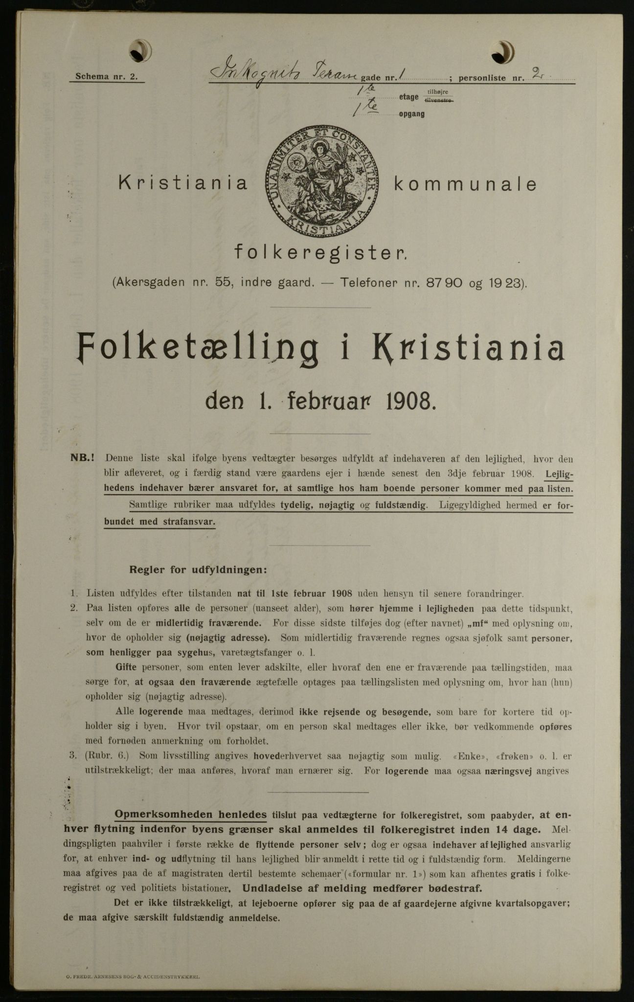 OBA, Municipal Census 1908 for Kristiania, 1908, p. 39820